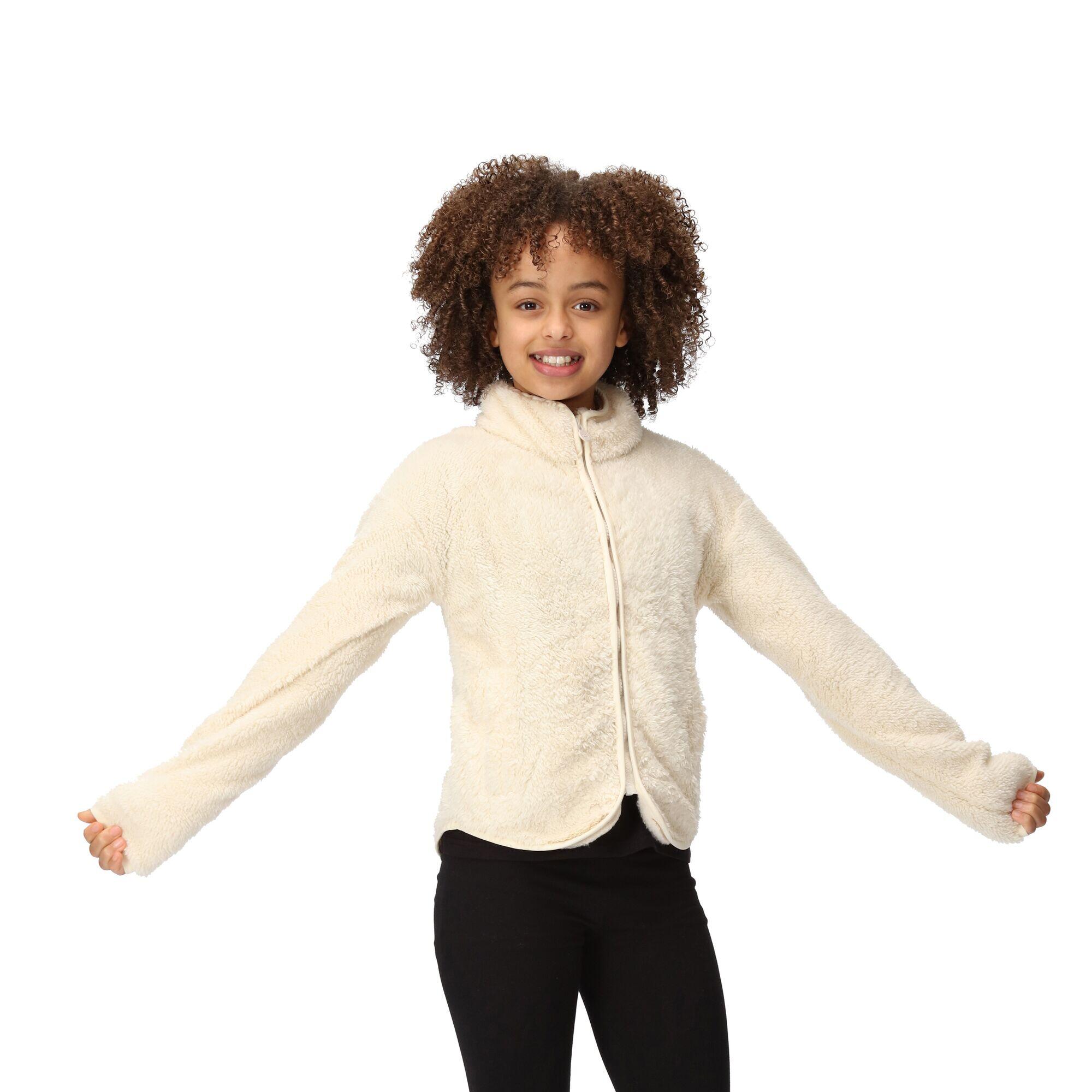 Childrens/Kids Kallye II Full Zip Fleece Jacket (Light Vanilla) 3/5