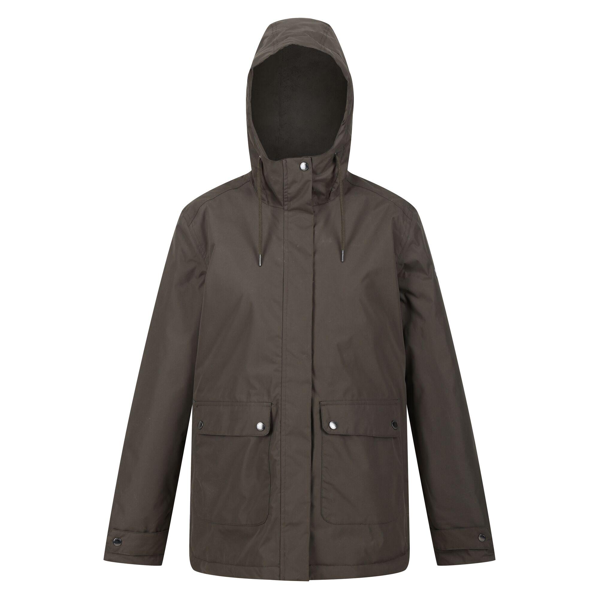 REGATTA Womens/Ladies Broadia Waterproof Jacket (Dark Khaki)