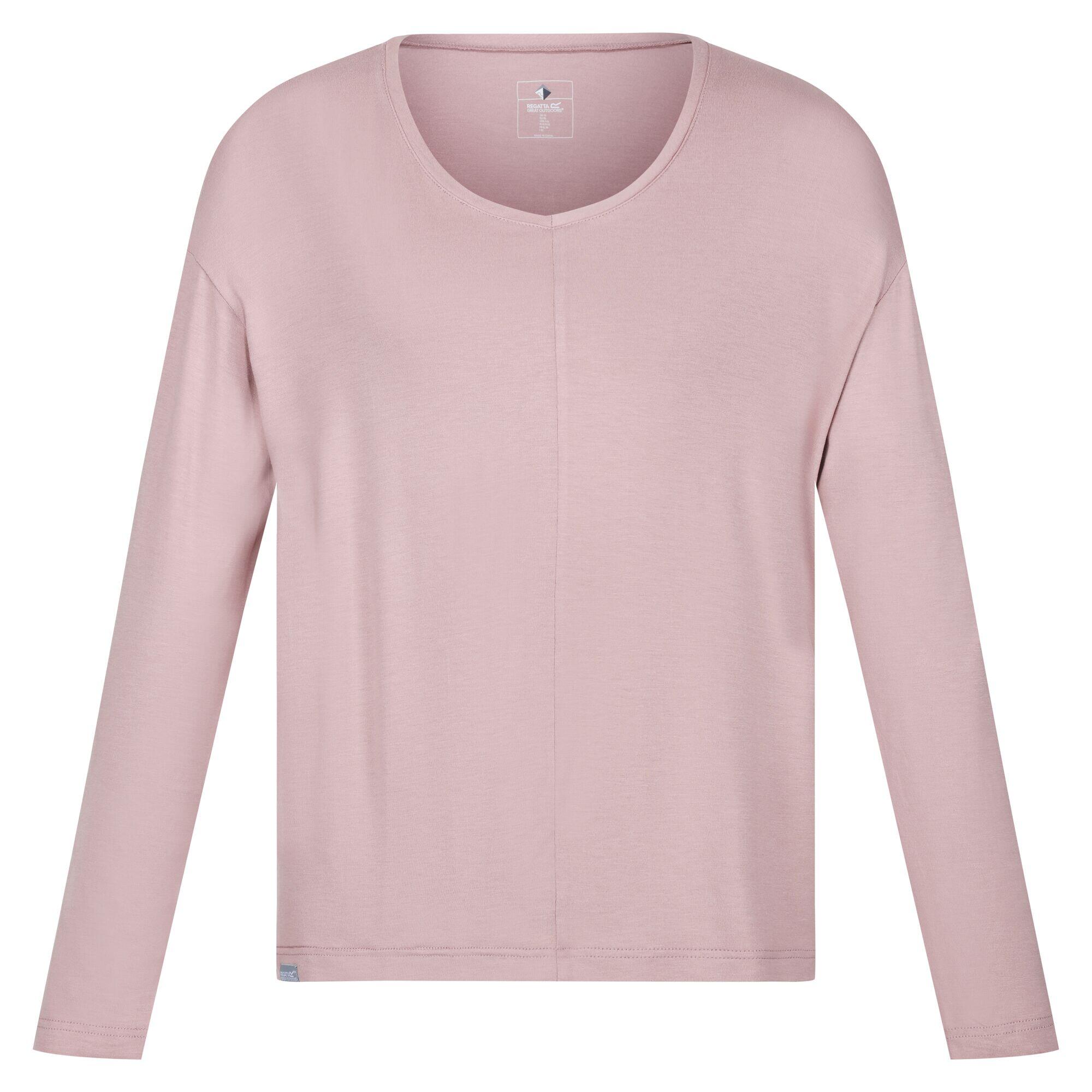 Womens/Ladies Pimmy LongSleeved TShirt (Dusky Rose) 1/5