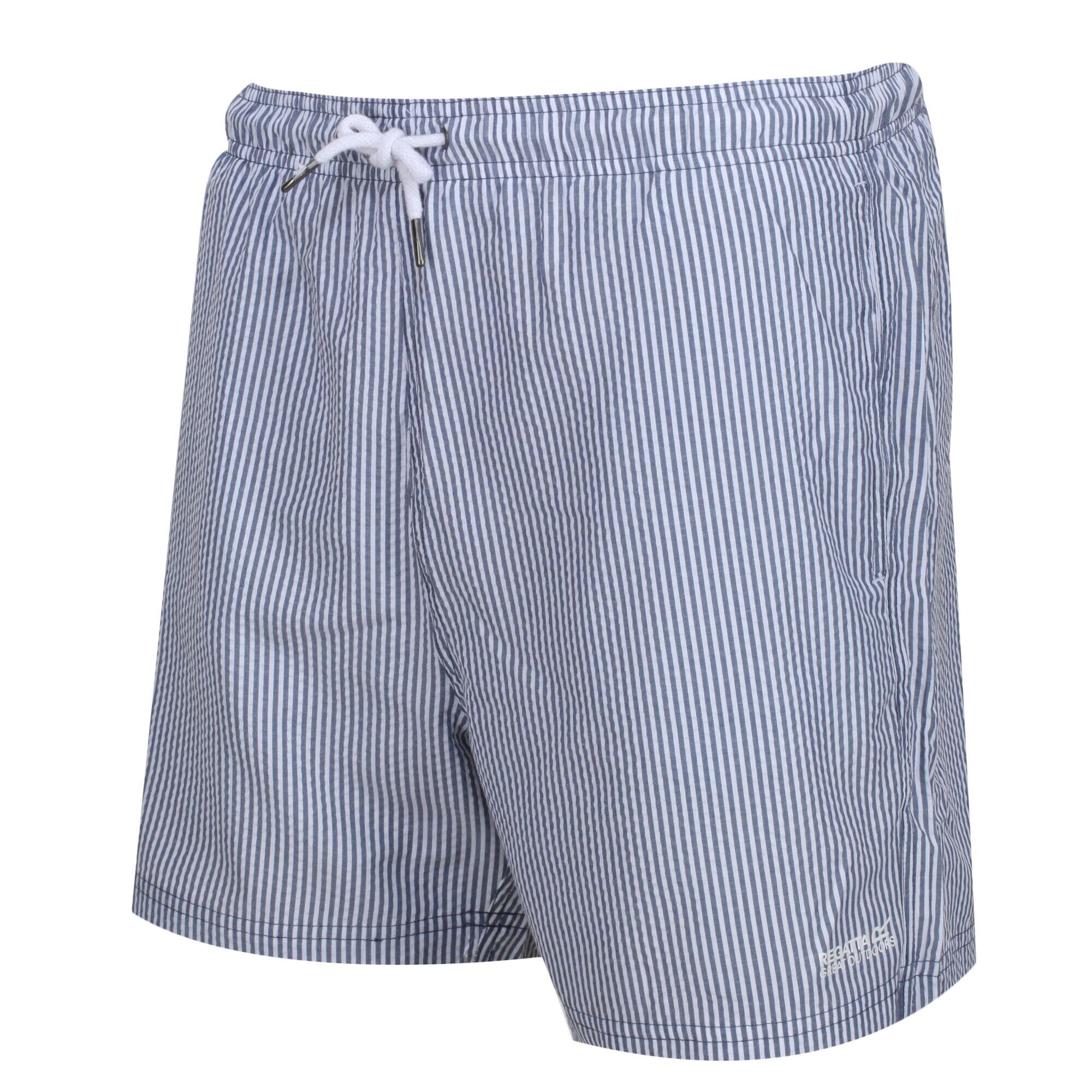 Mens Loras Stripe Swim Shorts (Dark Denim) 3/5