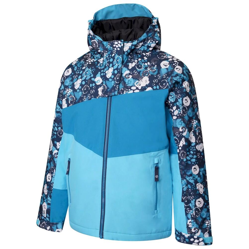 Childrens/Kids Humour II Floral Ski Jacket (River Blue/Fjord) 3/4