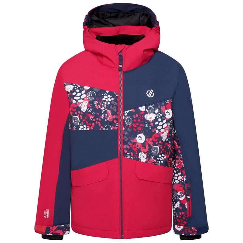 Chaqueta de Esquí Glee II Floral para Niños/Niñas Rosa Virtual, Luz de Luna