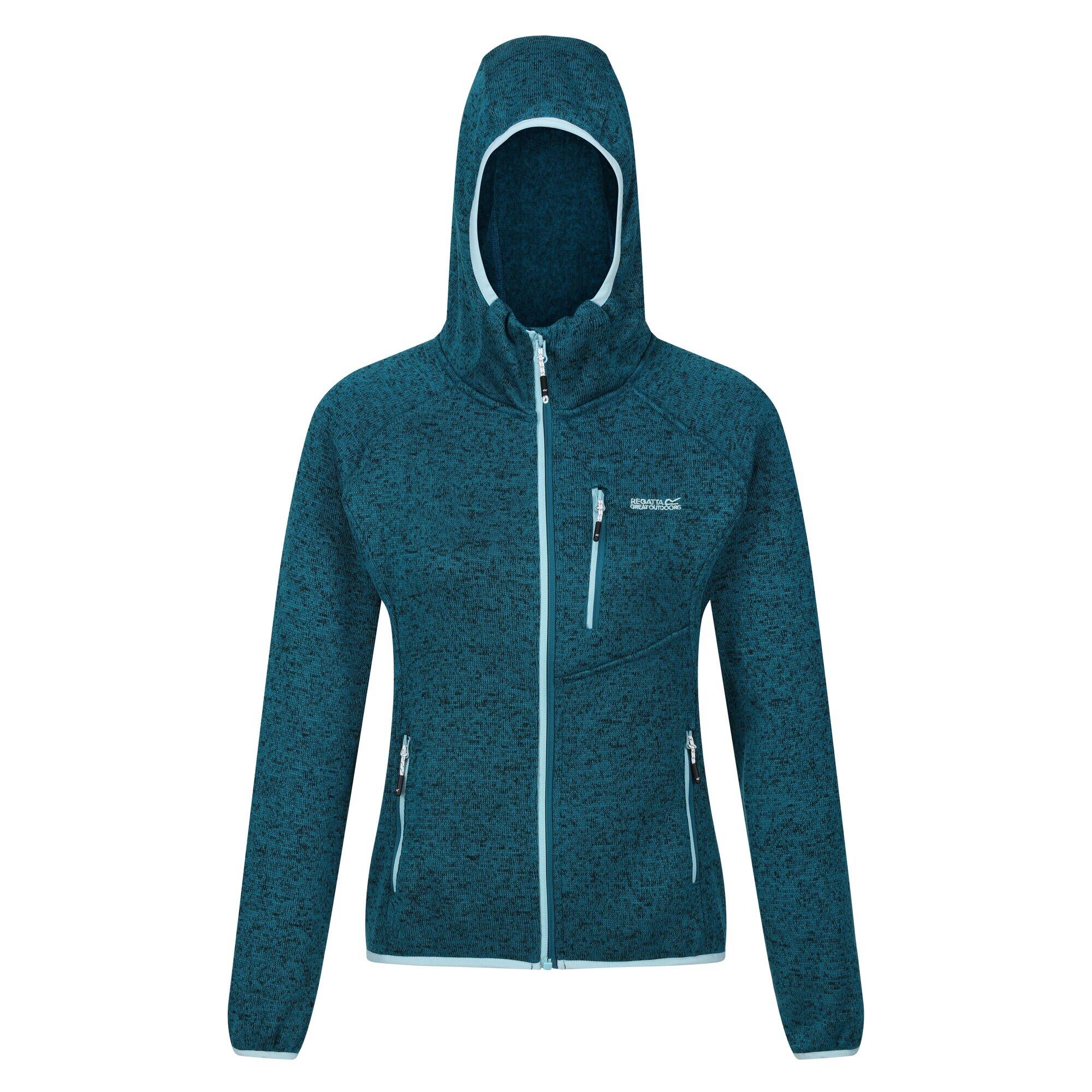 REGATTA Womens/Ladies Newhill Marl Hooded Fleece Jacket (Gulfstream)