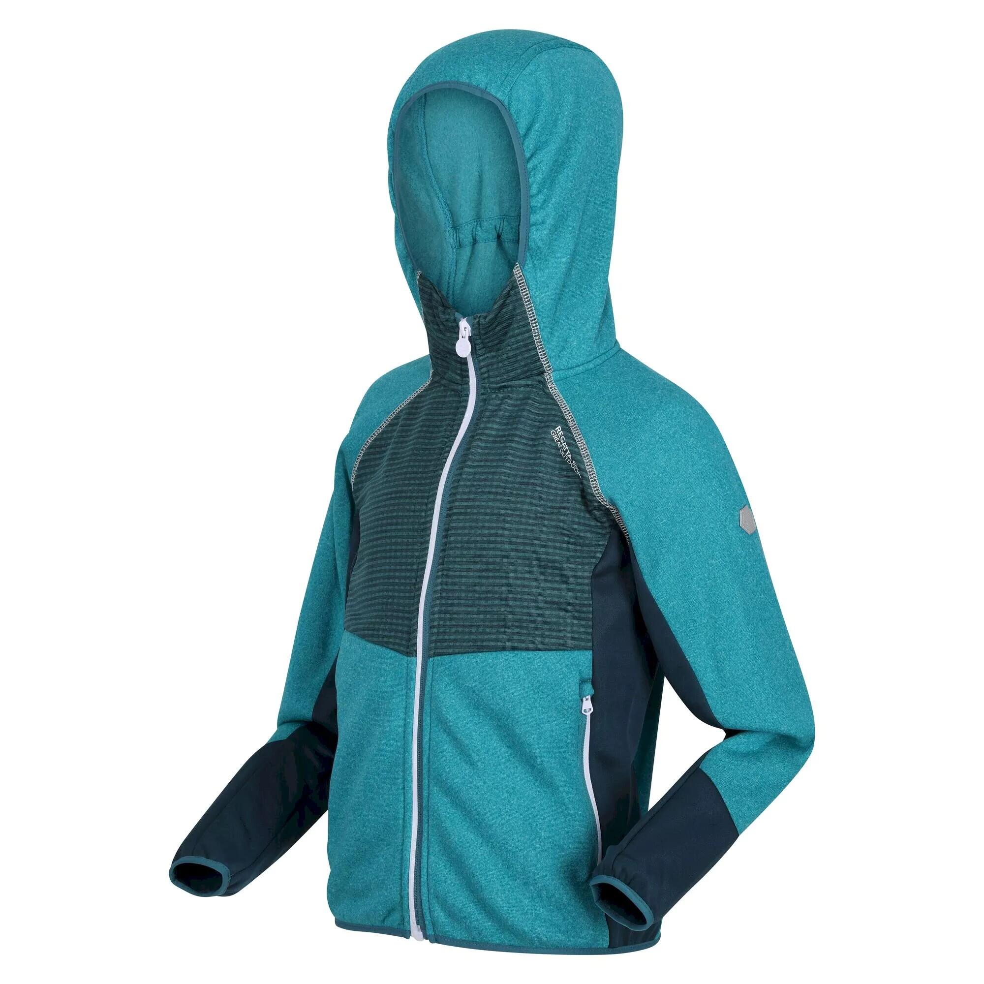 Childrens/Kids Prenton Lightweight Fleece Jacket (Pagoda Blue/Dragonfly) 3/5