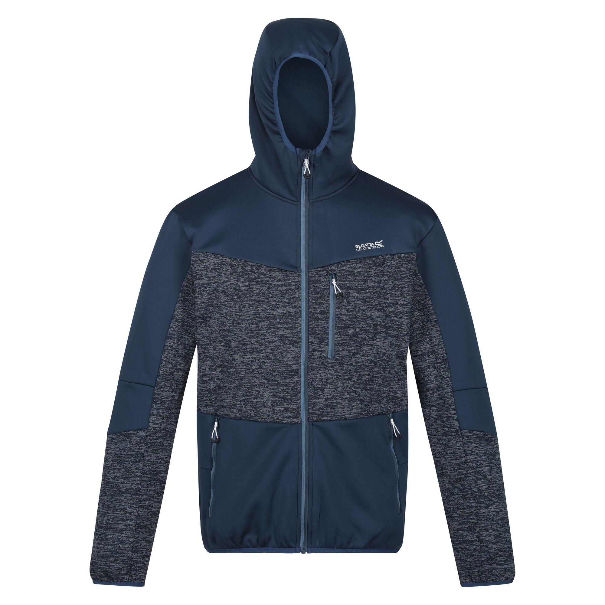 REGATTA Mens Cadford V Marl Full Zip Fleece Jacket (Blue Wing)