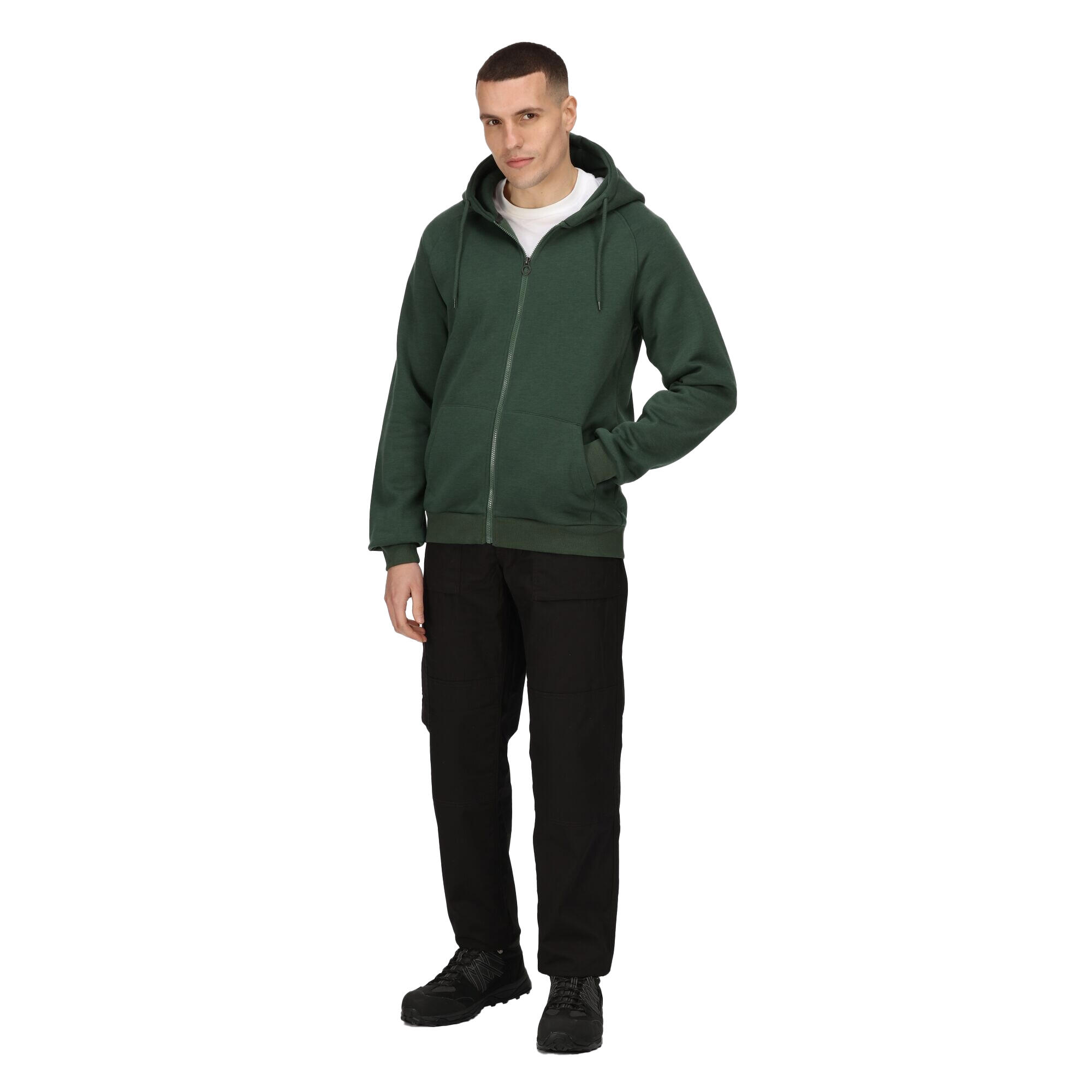 Mens Pro Full Zip Hoodie (Dark Green) 4/5