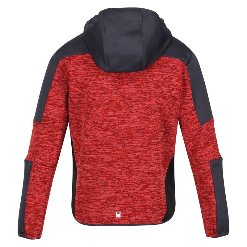 "Dissolver V" Fleece für Kinder Feuerrot/Dunkelgrau