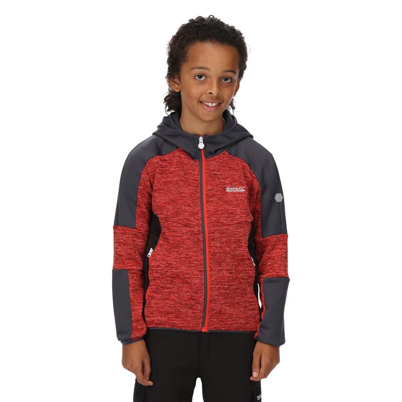 Polaire DISSOLVER Enfant (Rouge vif / Gris foncé)