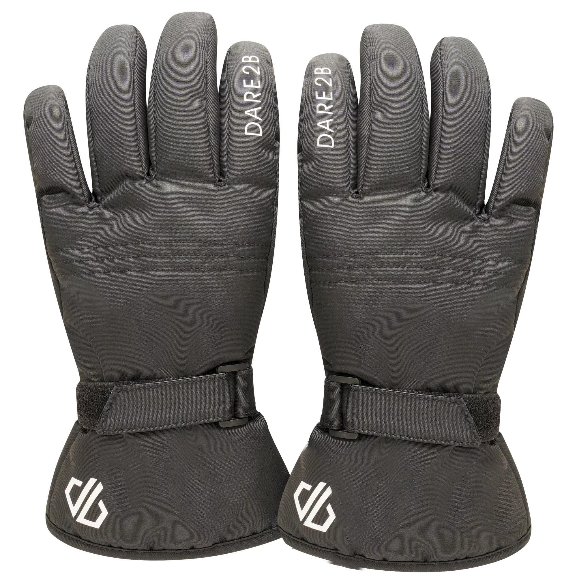 Childrens/Kids Zippy Ski Gloves (Black) 3/4