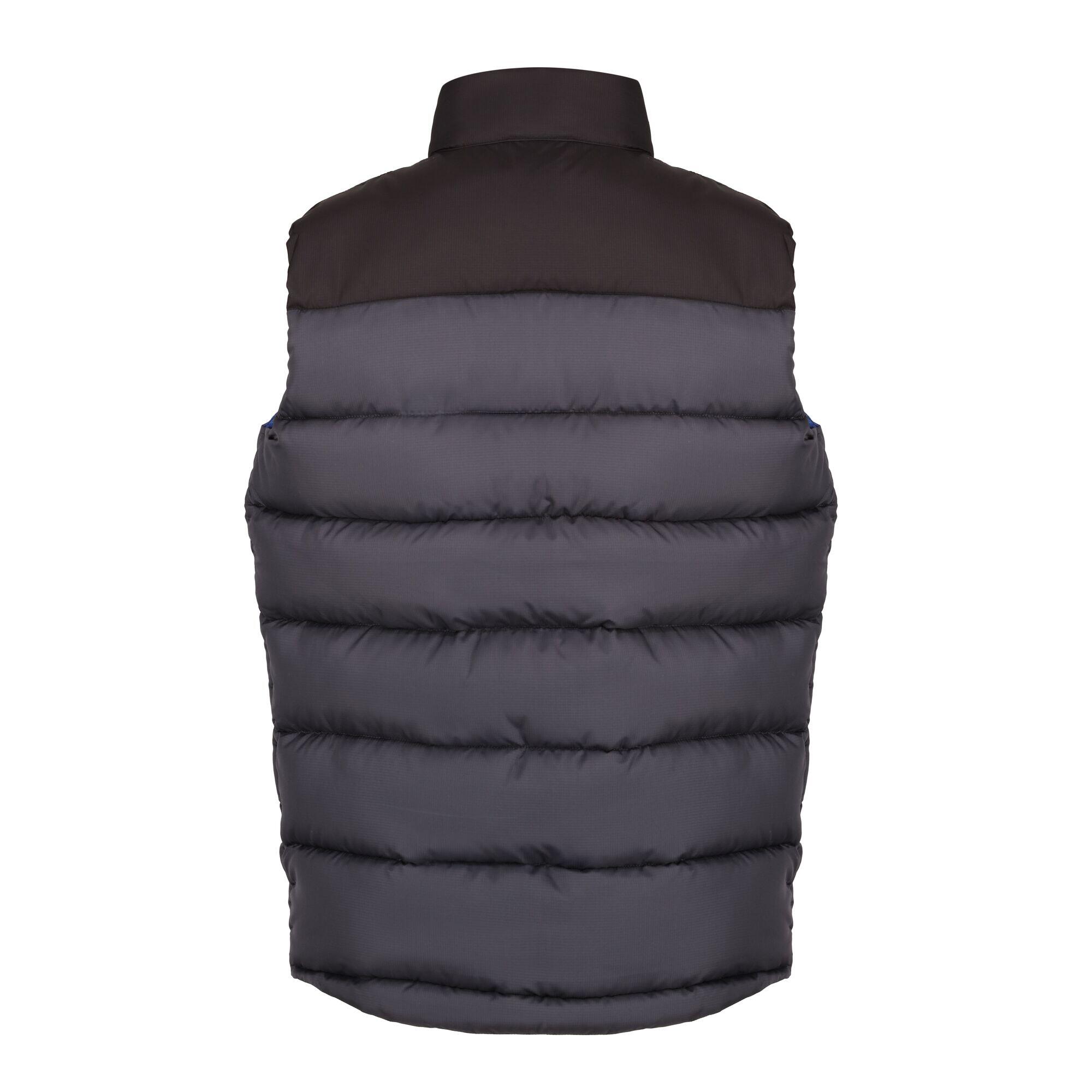 Mens Vintage Colour Block Gilet (Seal Grey/Black) 2/5