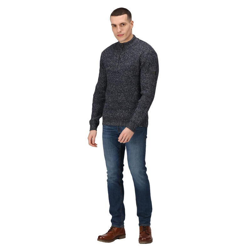 "Solomon" Sweatshirt Reißverschluss für Herren Marineblau