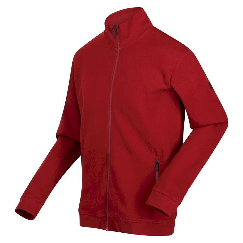 Heren Felton Sustainable Full Zip Fleece Jacket (Syrah Rood)