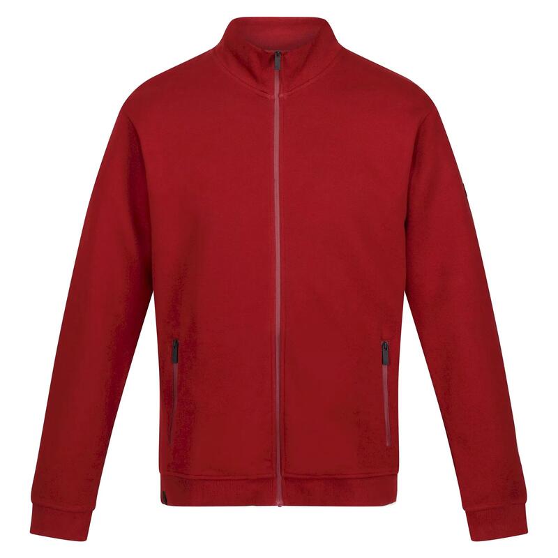 Heren Felton Sustainable Full Zip Fleece Jacket (Syrah Rood)