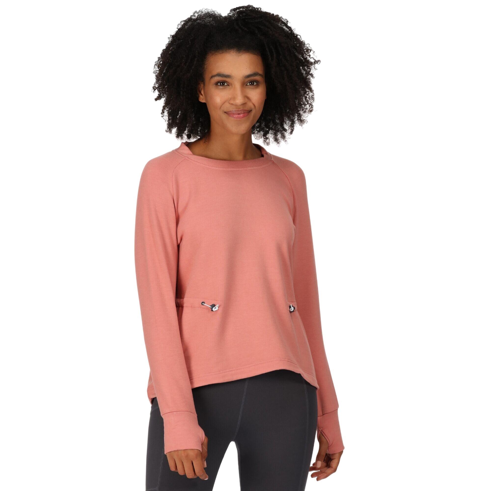 Womens/Ladies Narine Marl Sweatshirt (Terracotta) 3/5