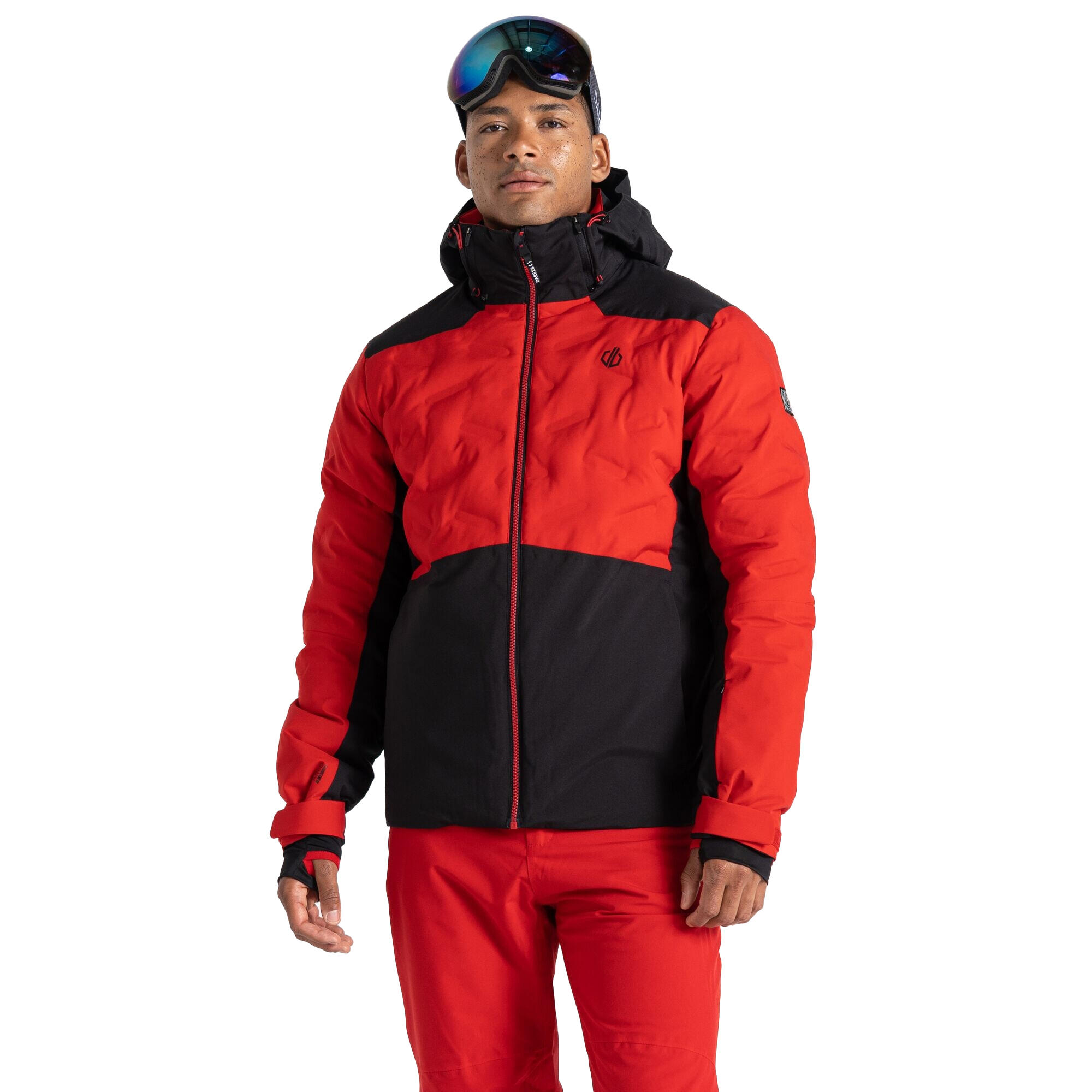 Mens Aerials Ski Jacket (Danger Red/Black) 4/5