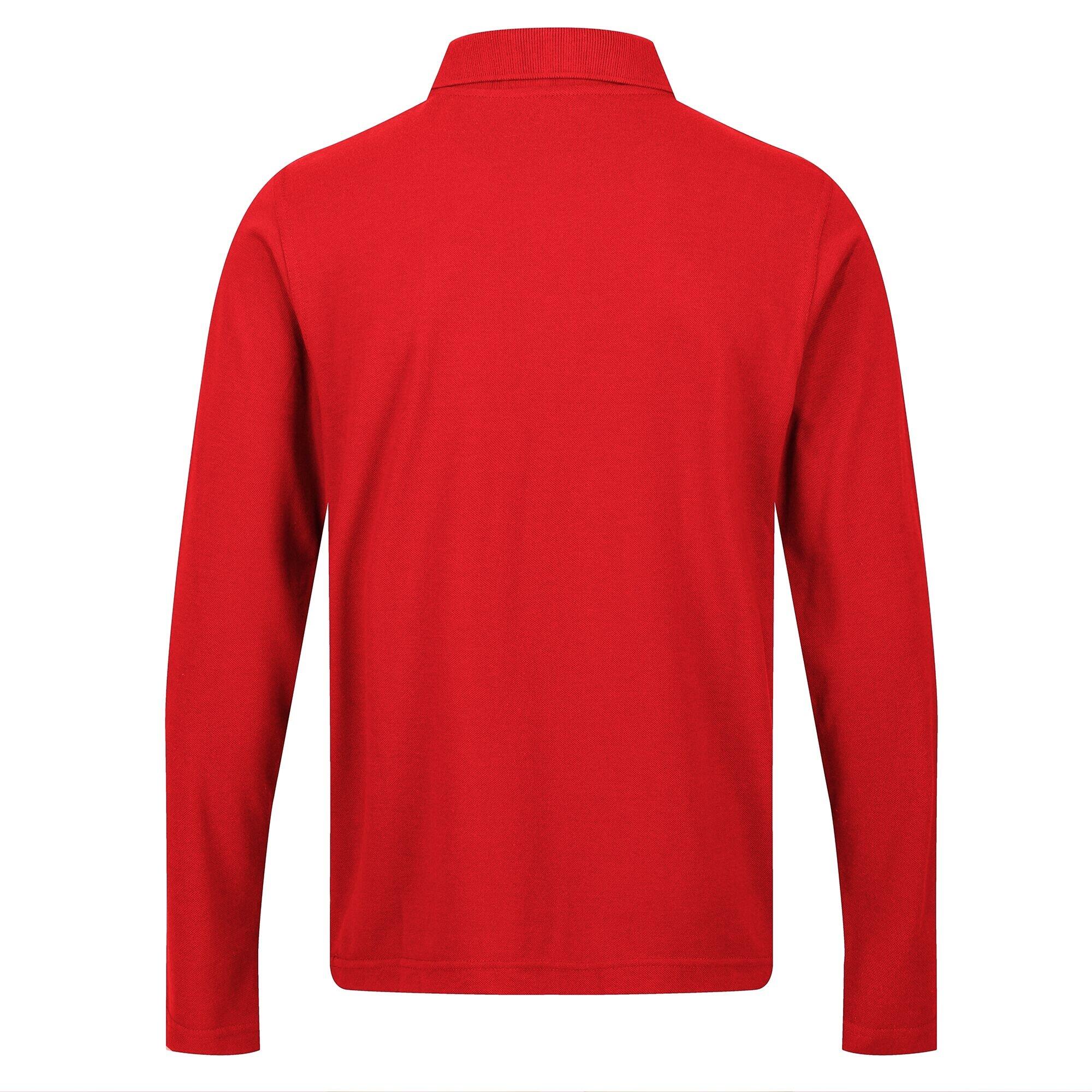 Mens Pro LongSleeved Polo Shirt (Classic Red) 2/5