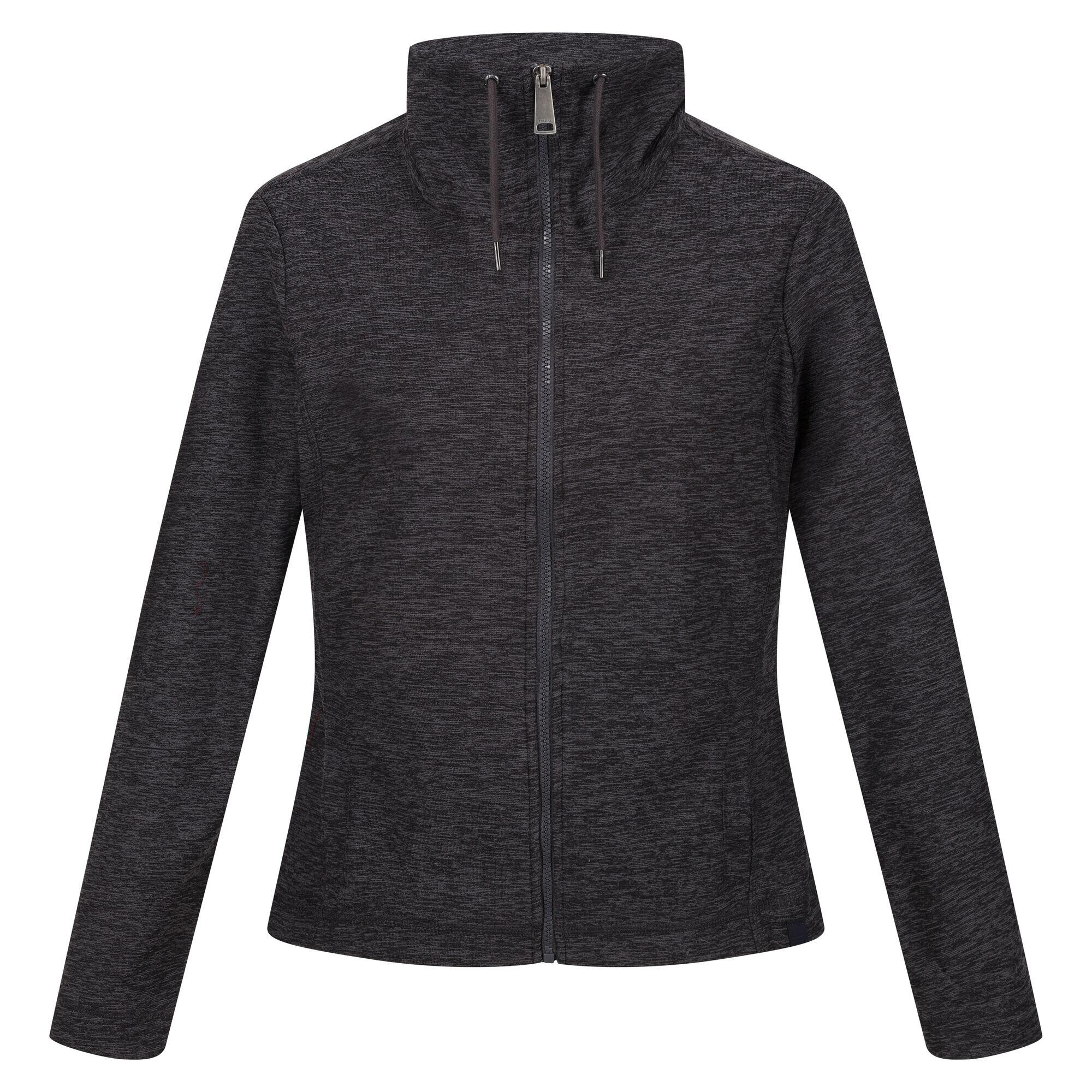 REGATTA Womens/Ladies Kizmit Marl Half Zip Fleece Top (Dark Grey Marl)