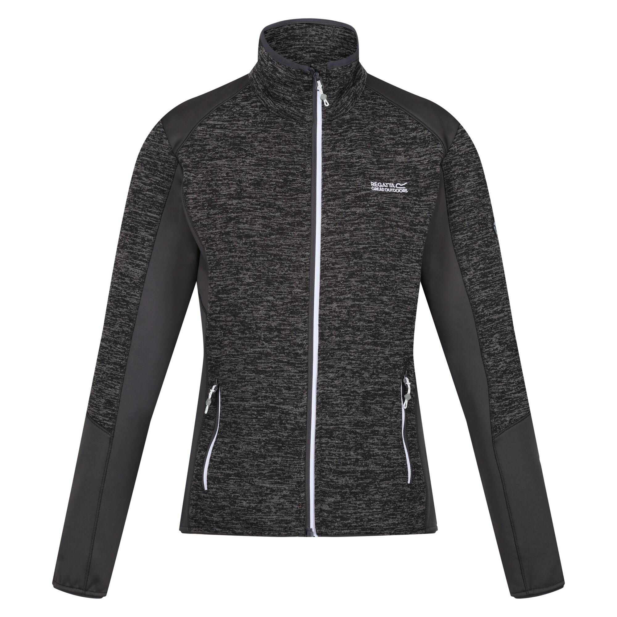 Womens/Ladies Lindalla V Marl Full Zip Fleece Jacket (Seal Grey) 1/5