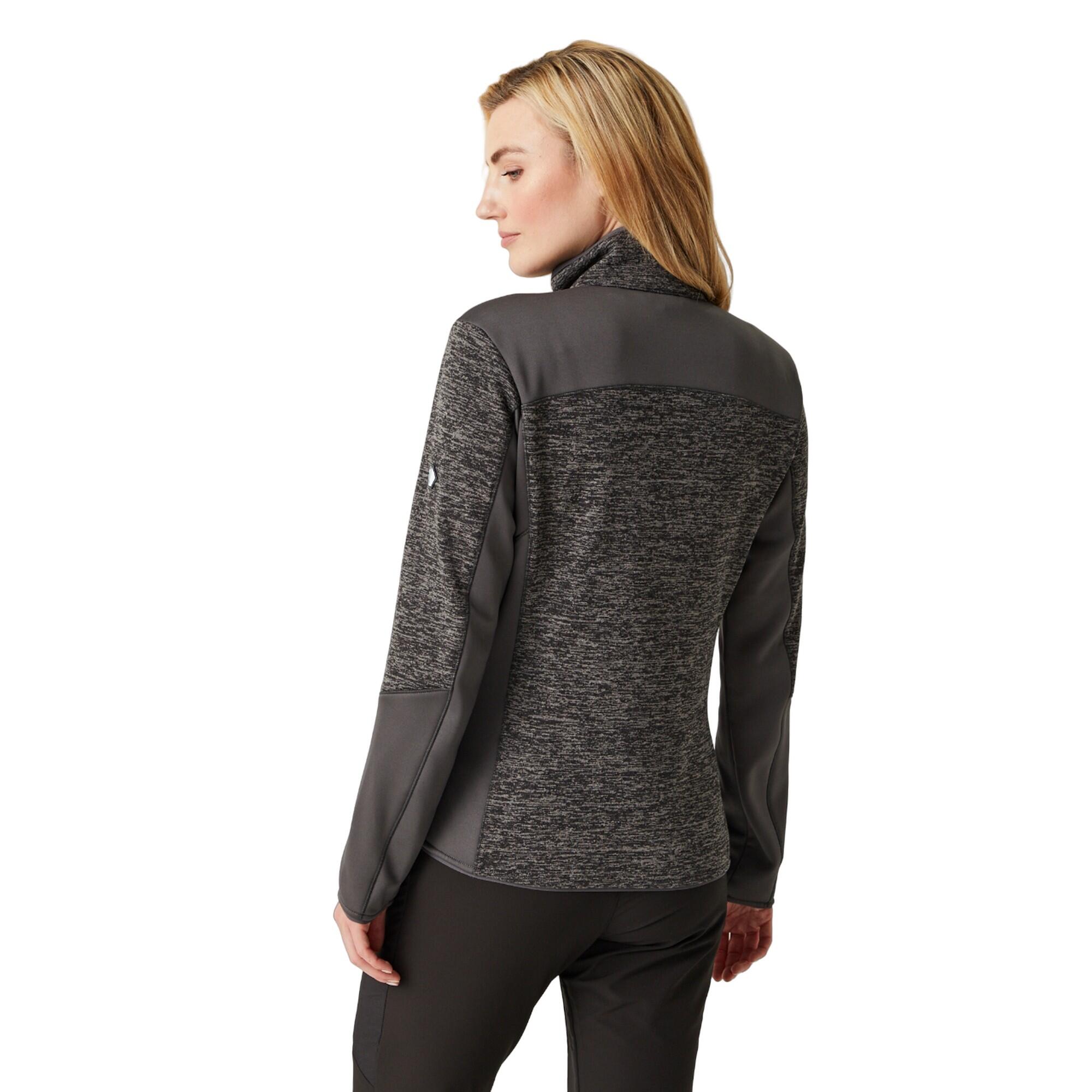 Womens/Ladies Lindalla V Marl Full Zip Fleece Jacket (Seal Grey) 4/5