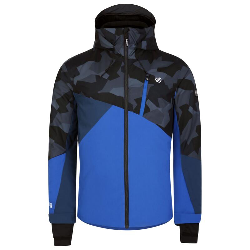 Heren Baseplate Geometrische Ski jas (Olympisch Blauw/Zwart)