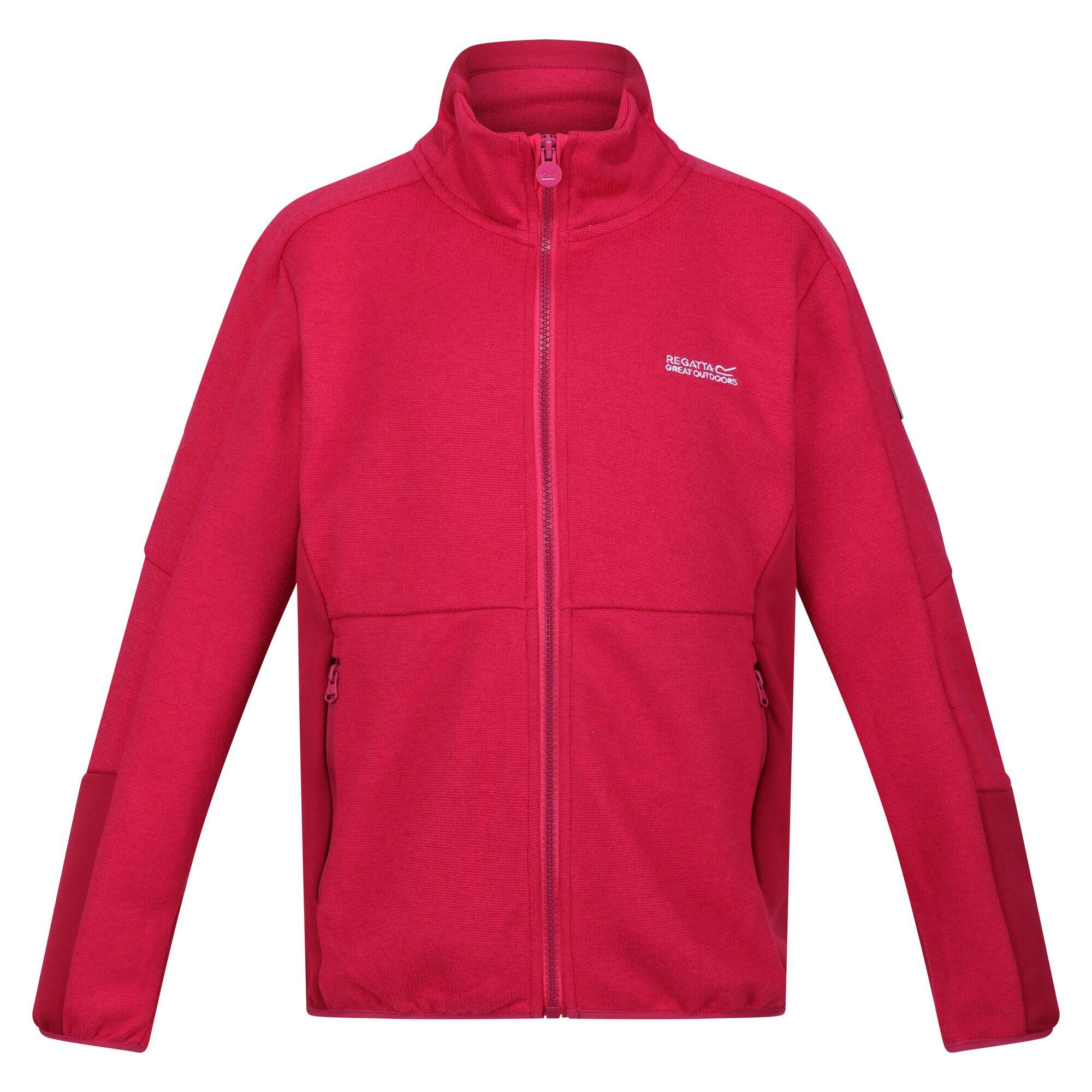 Childrens/Kids Highton IV Full Zip Fleece Jacket (Berry Pink) 1/4