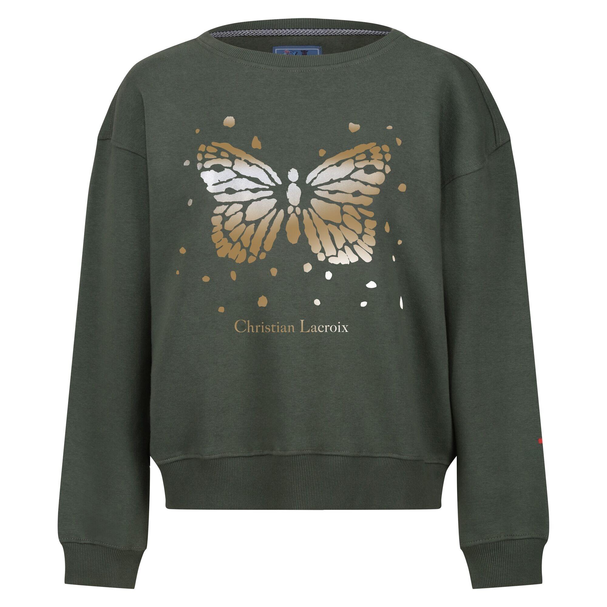 REGATTA Womens/Ladies Christian Lacroix Beauvision Butterfly Sweatshirt (Dark Khaki)