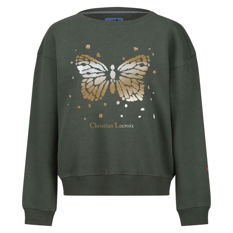 Jersey Christian Lacroix Beauvision Mariposa para Mujer Caqui Oscuro