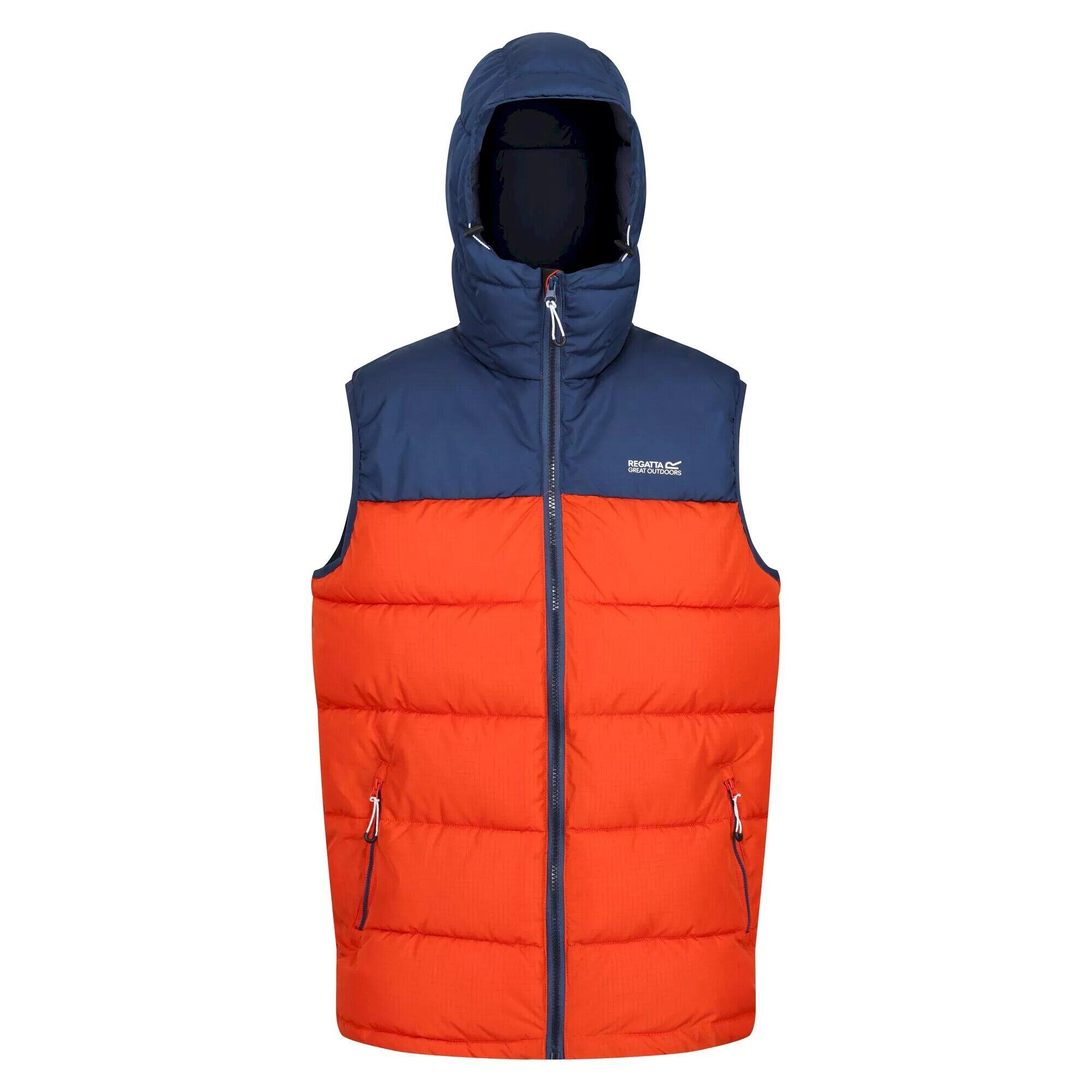 REGATTA Mens Nevado Heavyweight Sleeveless Body Warmer (Admiral Blue/Rusty Orange)