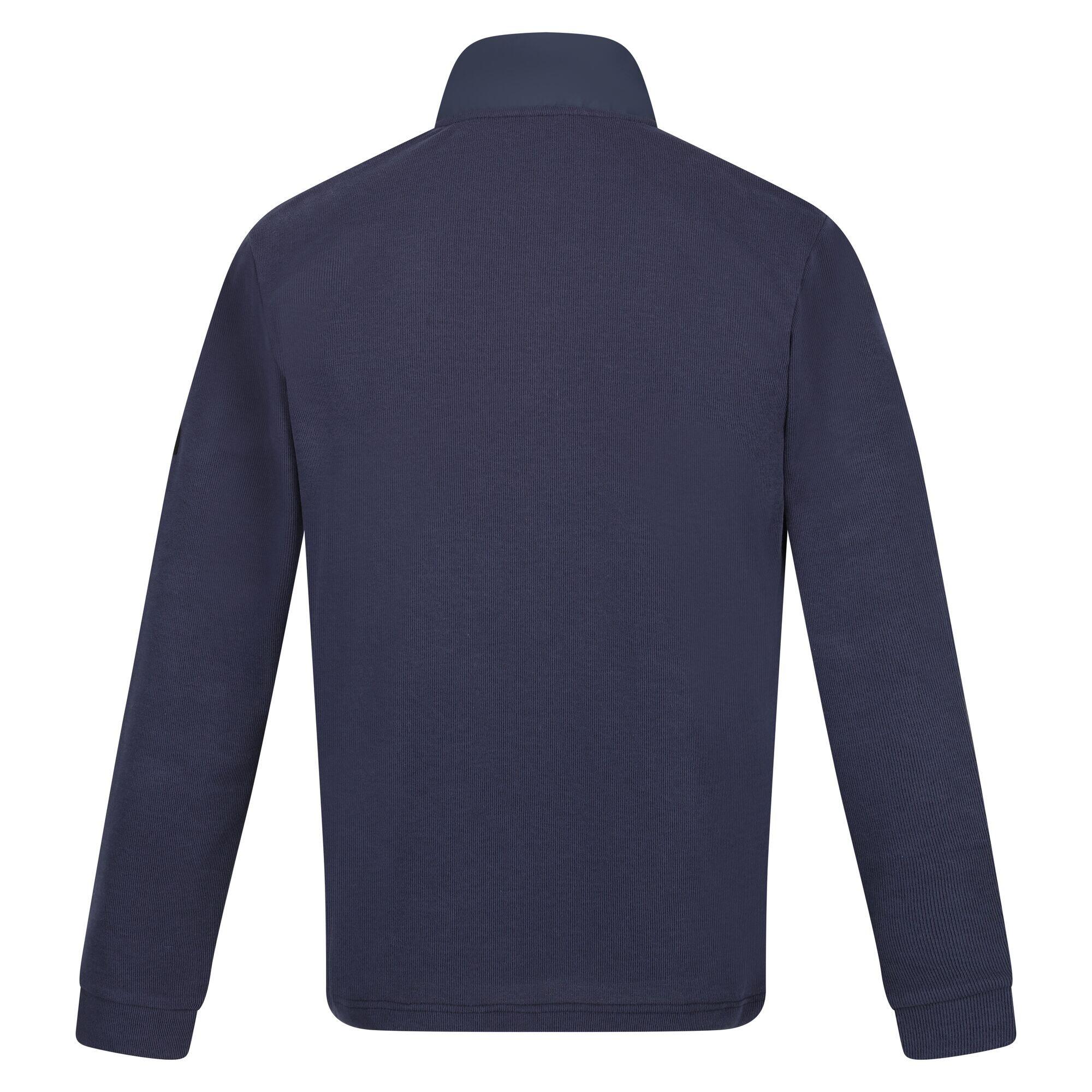 Mens Galino Button Detail Sweatshirt (Navy) 2/5
