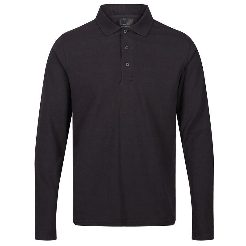 Heren Pro Poloshirt Met Lange Mouwen (Afdichting Grijs)