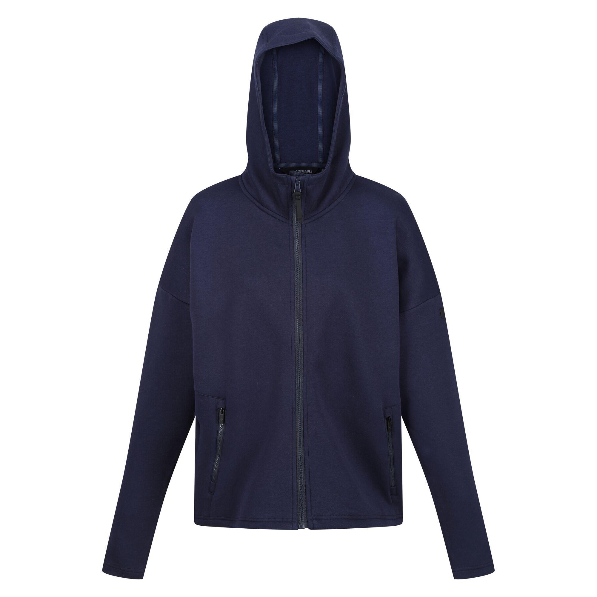 Womens/Ladies Rossall Full Zip Hoodie (Navy) 1/5