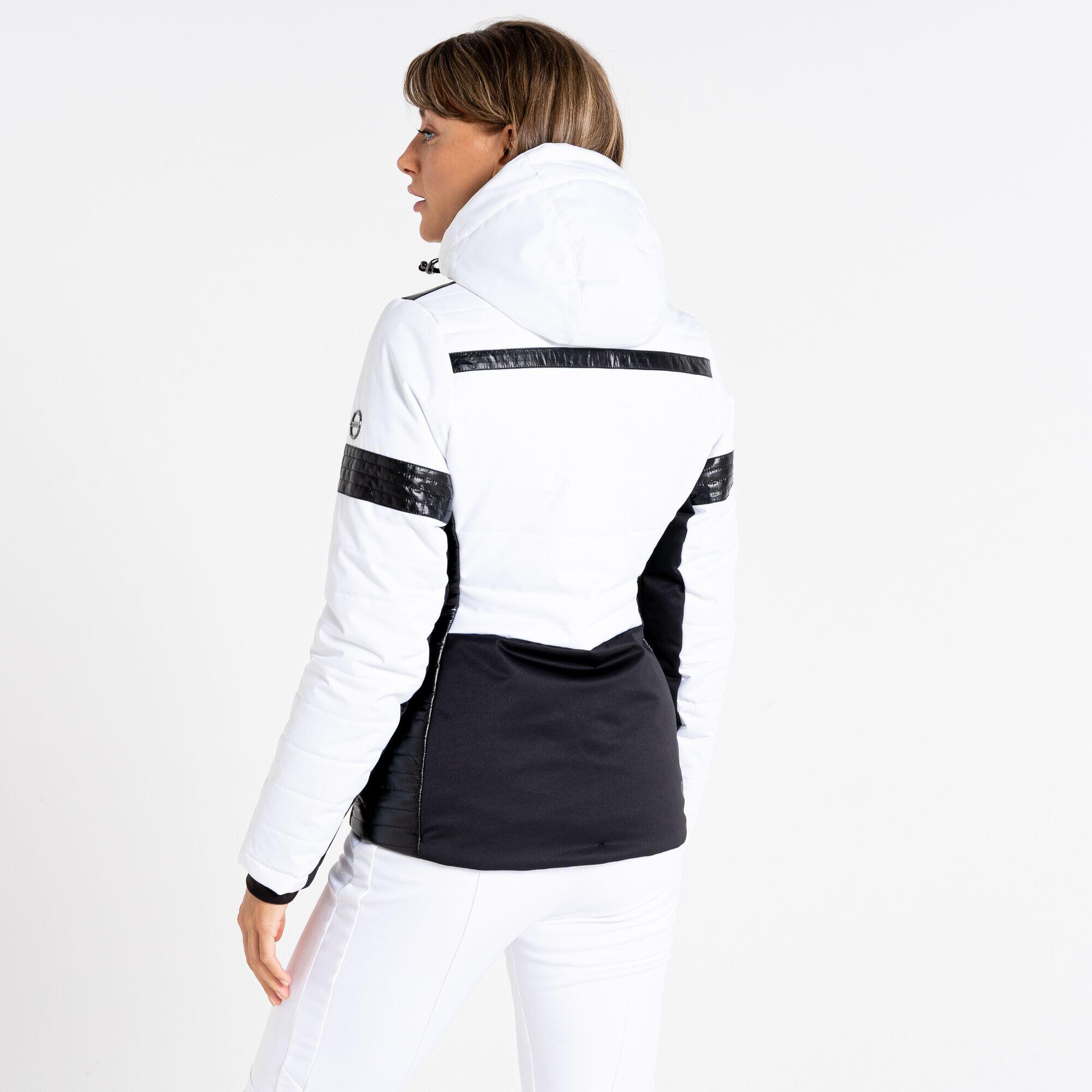 Womens/Ladies Dynamical Quilted Ski Jacket (White/Black) 4/5