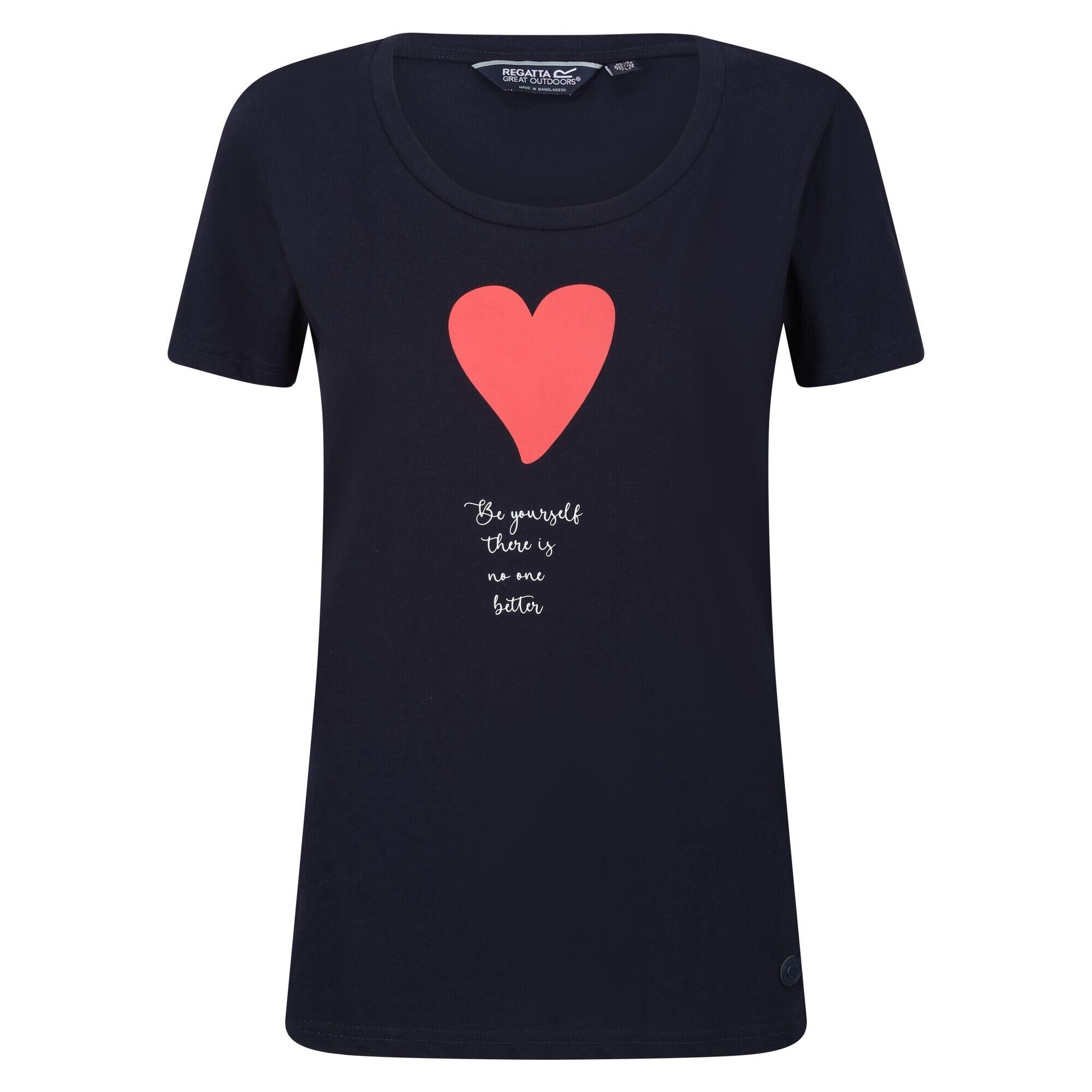 REGATTA Womens/Ladies Filandra VII Heart TShirt (Navy)