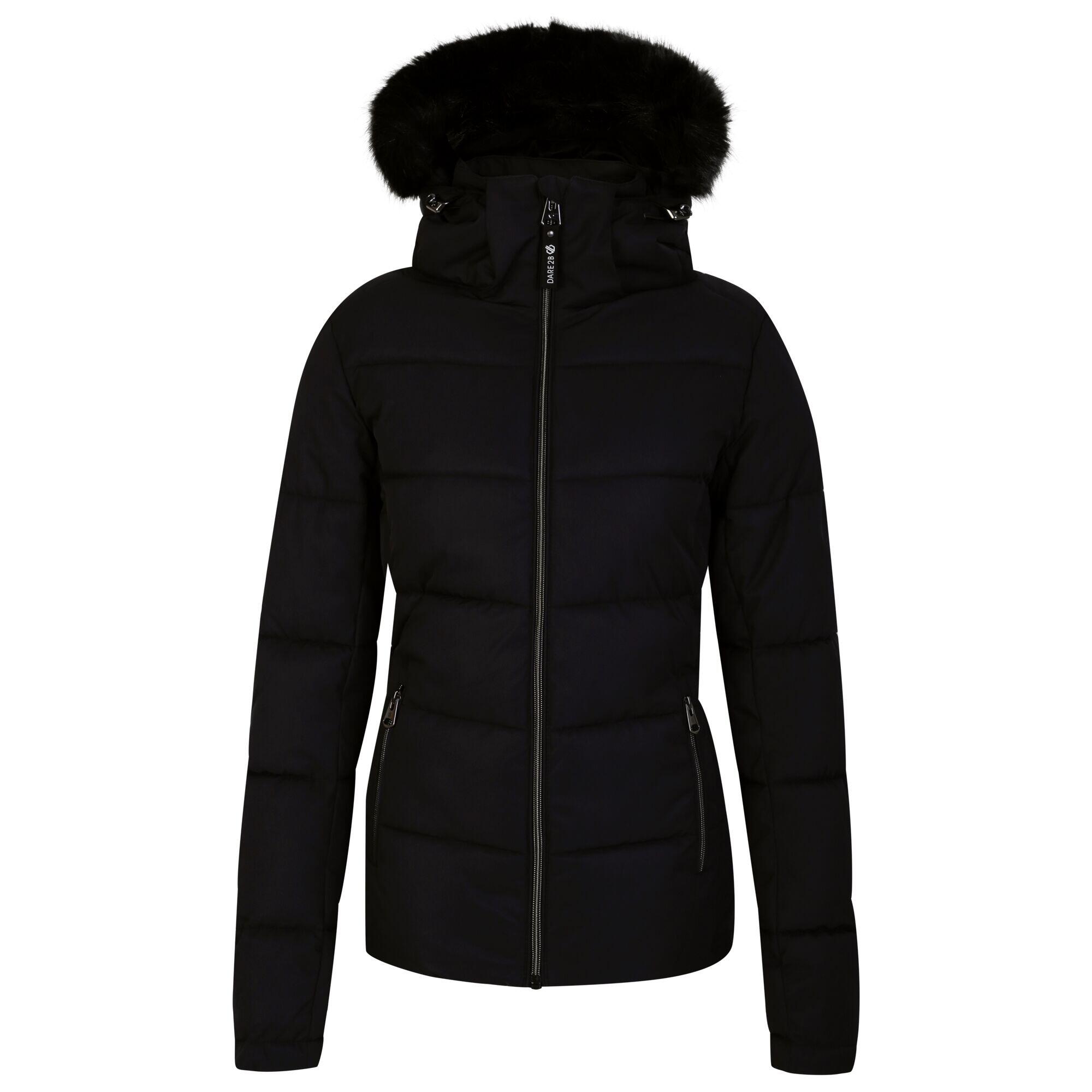 Womens/Ladies Glamourize IV Ski Jacket (Black) 1/5