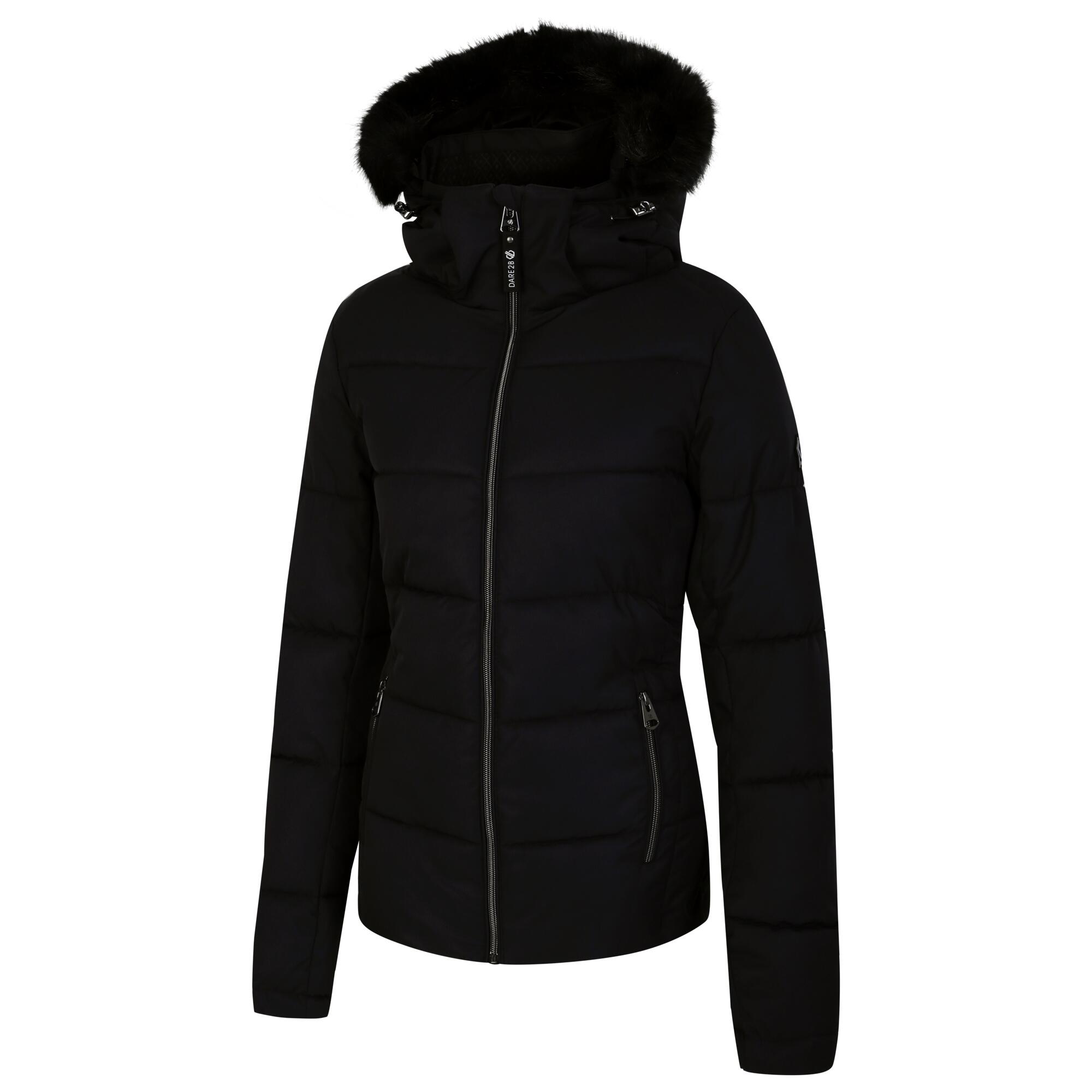 Womens/Ladies Glamourize IV Ski Jacket (Black) 3/5