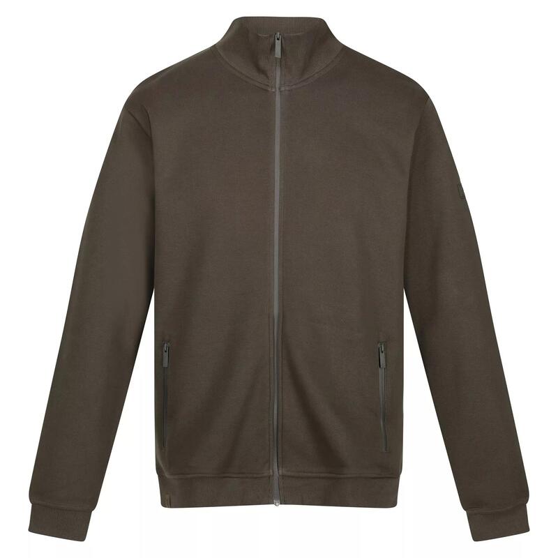 Heren Felton Sustainable Full Zip Fleece Jacket (Donkere Khaki)