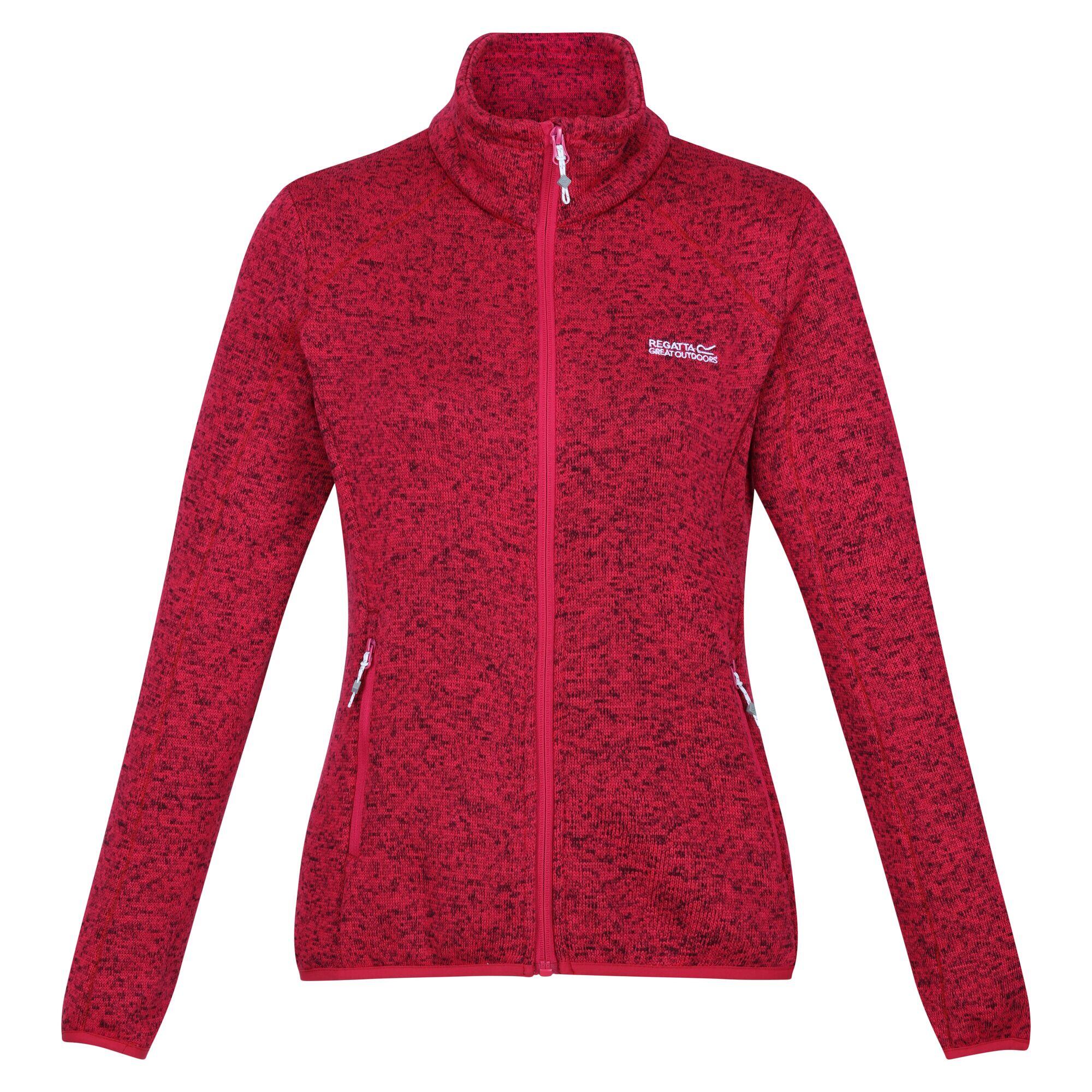 Womens/Ladies Newhill Marl Full Zip Fleece Jacket (Pink Potion) 1/5