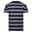 T-Shirt Ryeden Striped Coolweave para homem Azul Marinho / Cinzento