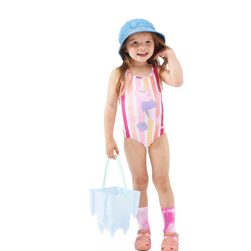 "Multi Striped" Badeanzug für Mädchen Bunt