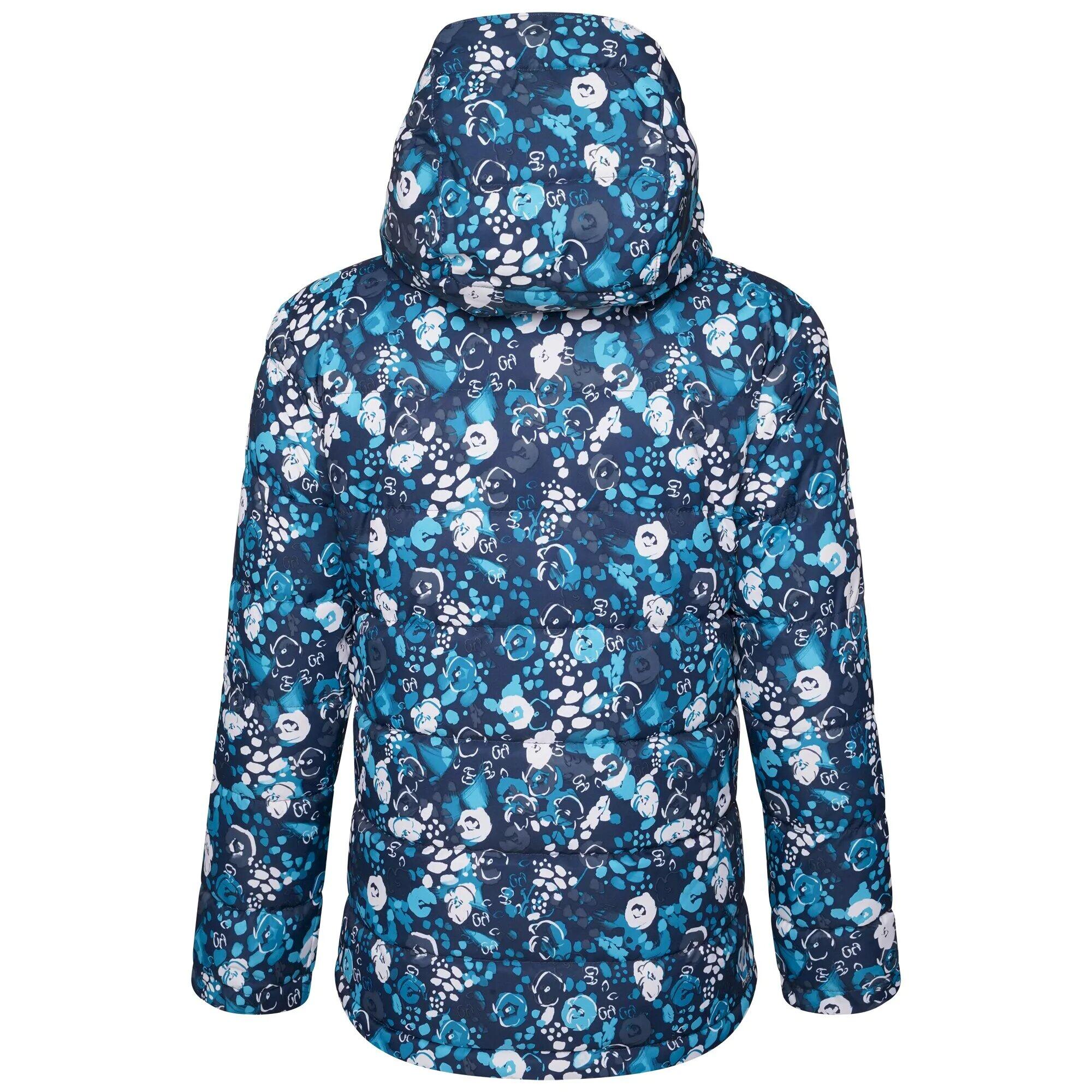 Girls Verdict Floral Waterproof Ski Jacket (River Blue) 2/5