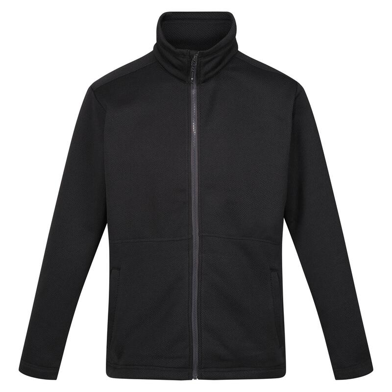 Heren Edley Diagonal Fleece Full Zip Fleecejack (Donkergrijs)