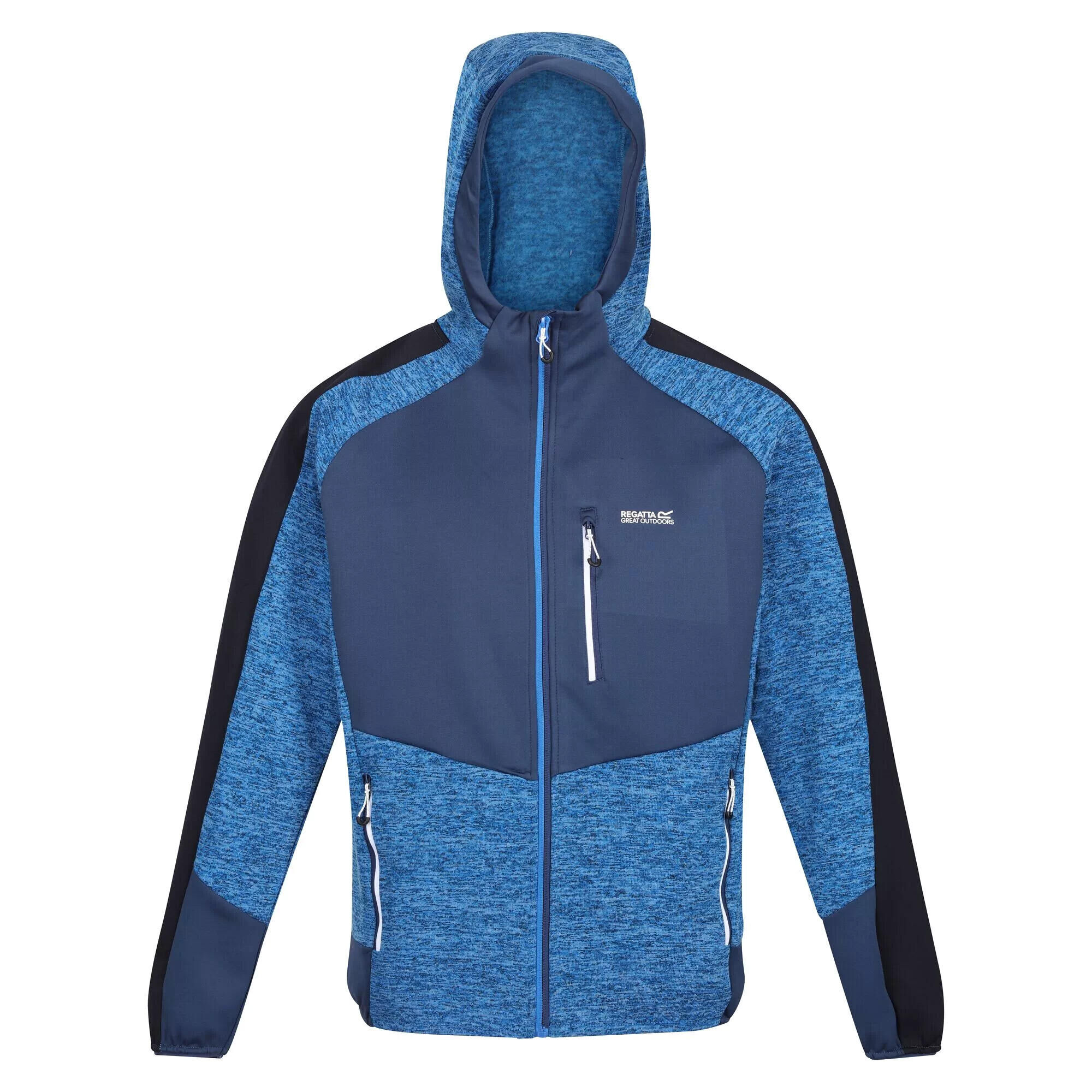 REGATTA Mens Cadford IV Marl Fleece Jacket (Sky Diver Blue/Admiral Blue)