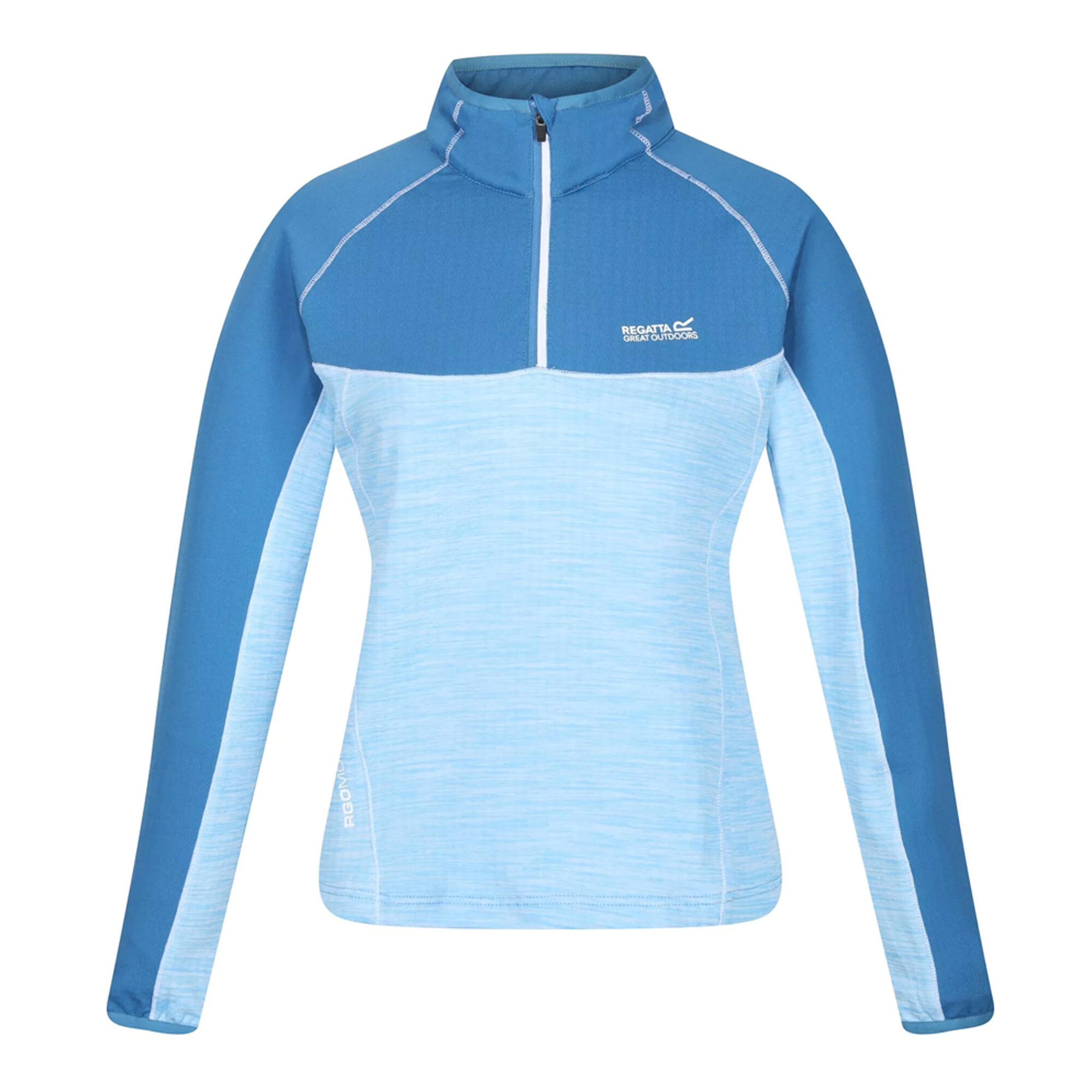 Womens/Ladies Hepley Fleece (Vallarta Blue/Ethereal) 1/4