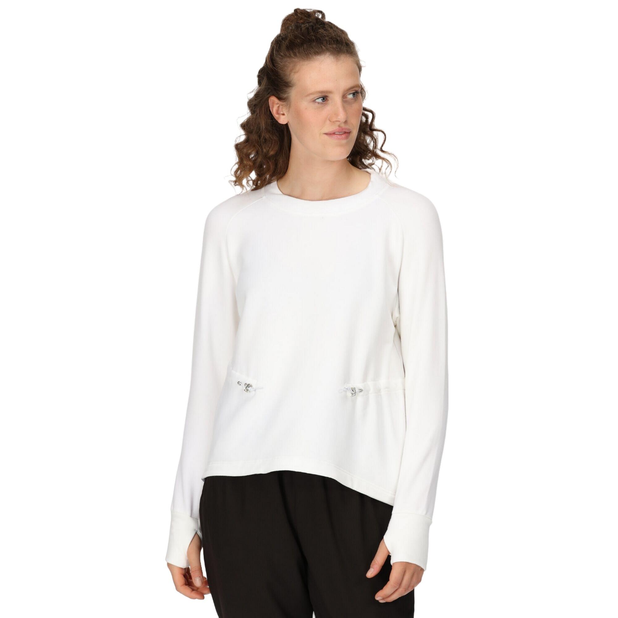 Womens/Ladies Narine Marl Sweatshirt (White) 3/5