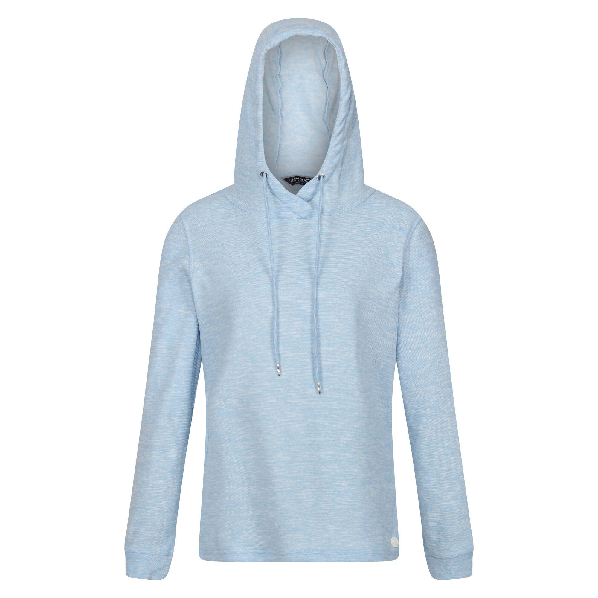 Womens/Ladies Azaelia Marl Lightweight Hoodie (Powder Blue) 1/5