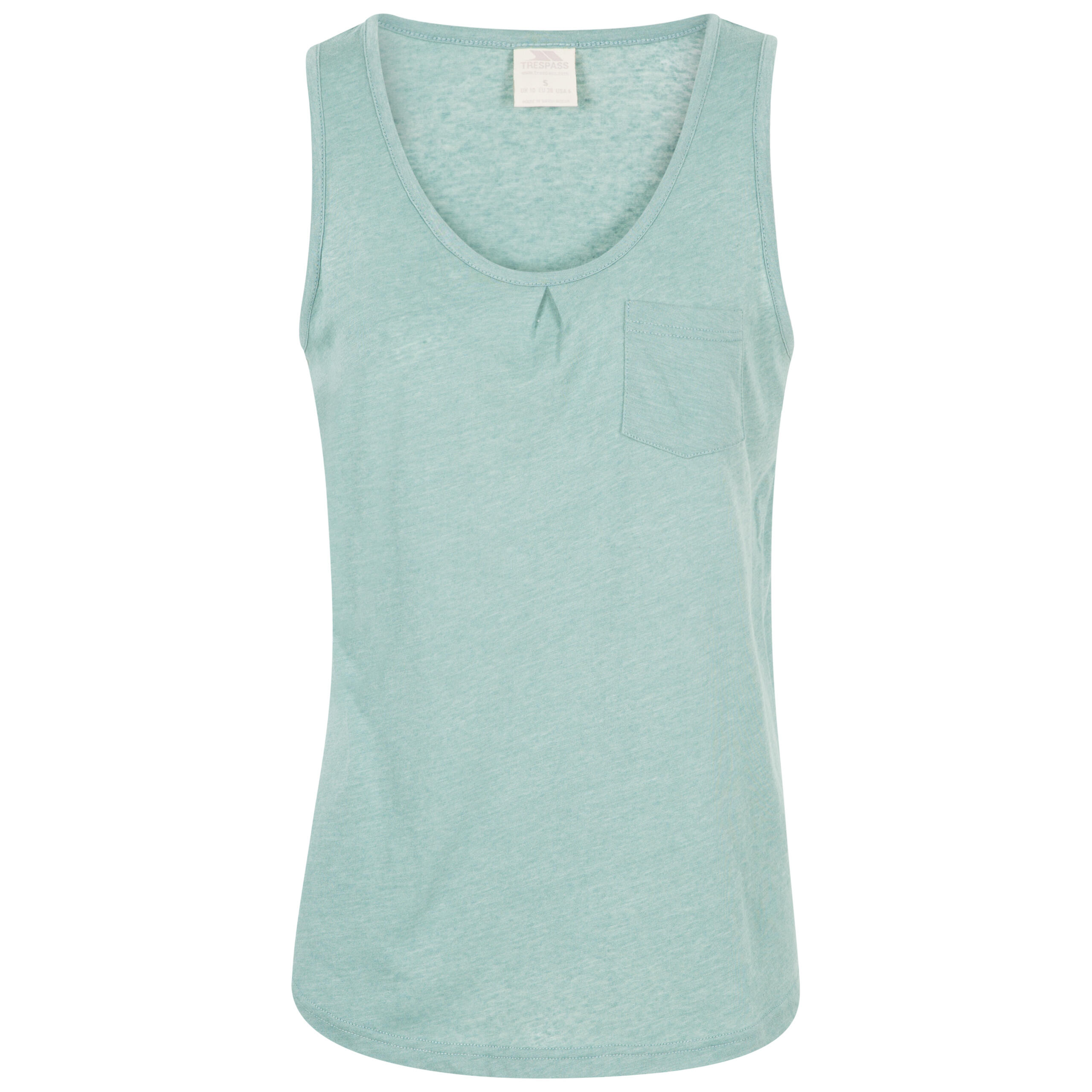TRESPASS Colete Fidget Sleeveless Fidget Teal Mist Marl