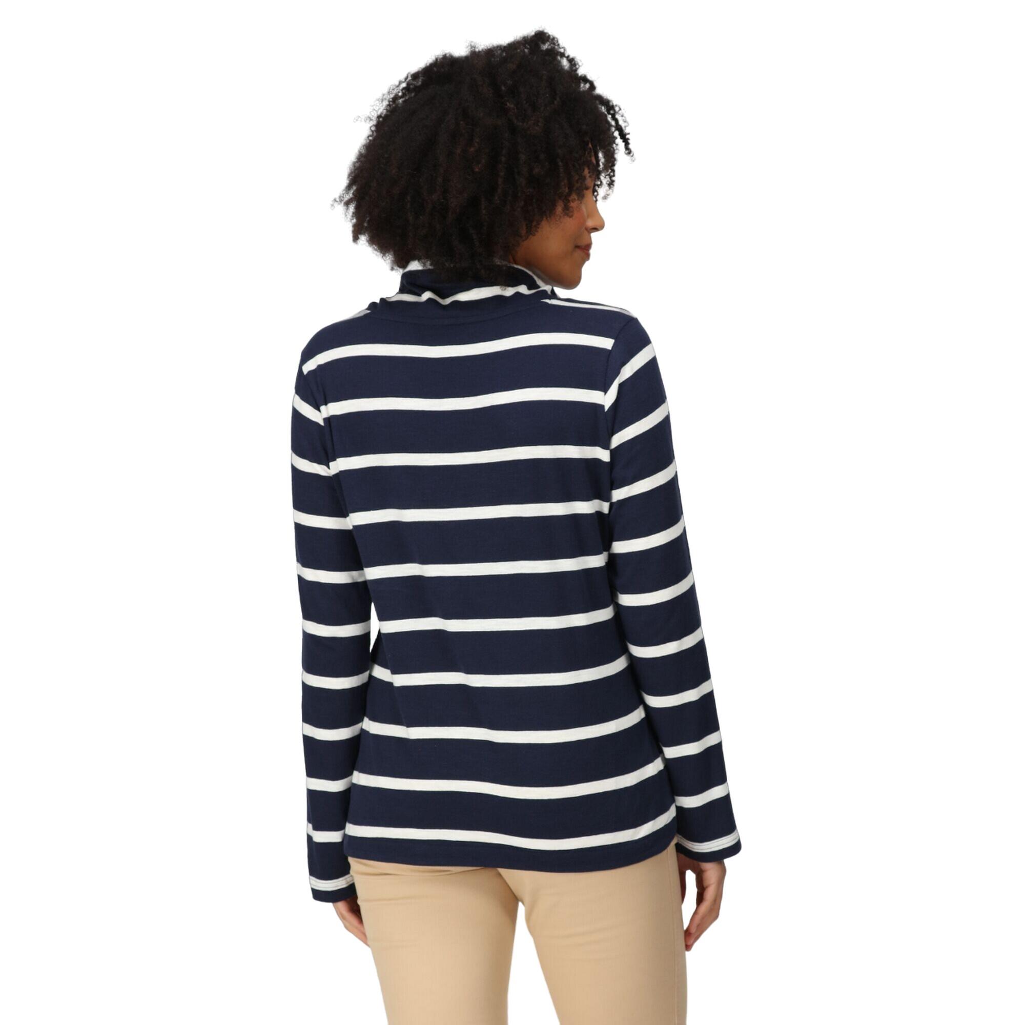 Womens/Ladies Helvine Striped Sweatshirt (Navy/White) 4/5
