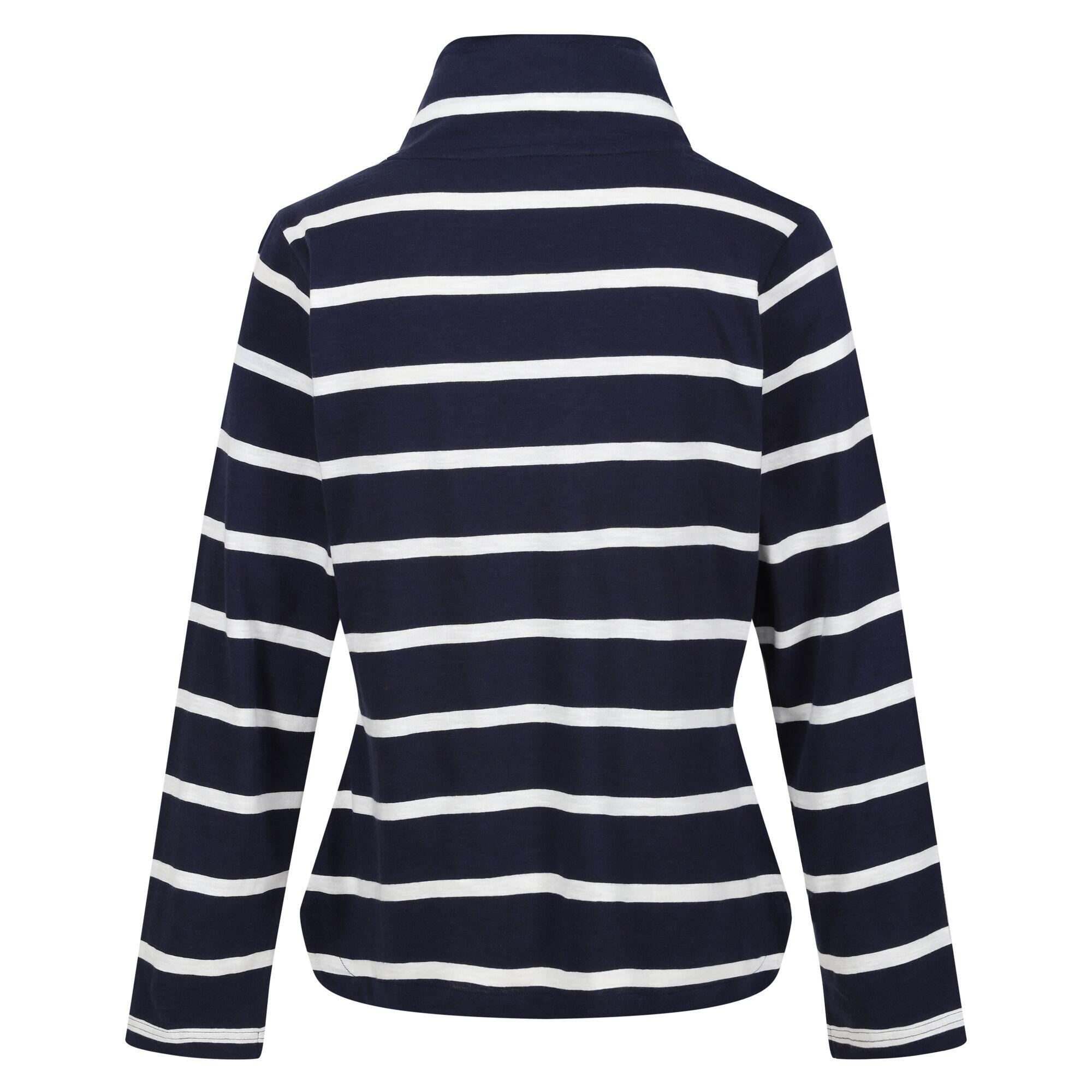 REGATTA Womens/Ladies Helvine Striped Sweatshirt (Navy/White)