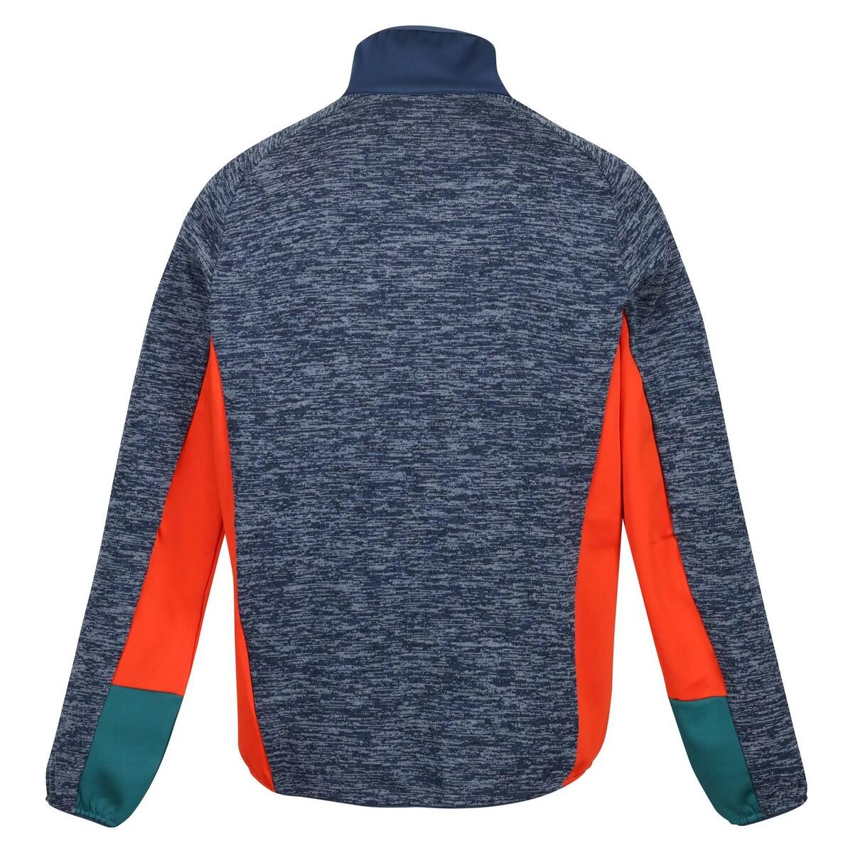 Mens Coladane IV Full Zip Fleece Jacket (Admiral Blue/Pacific Green) 2/5