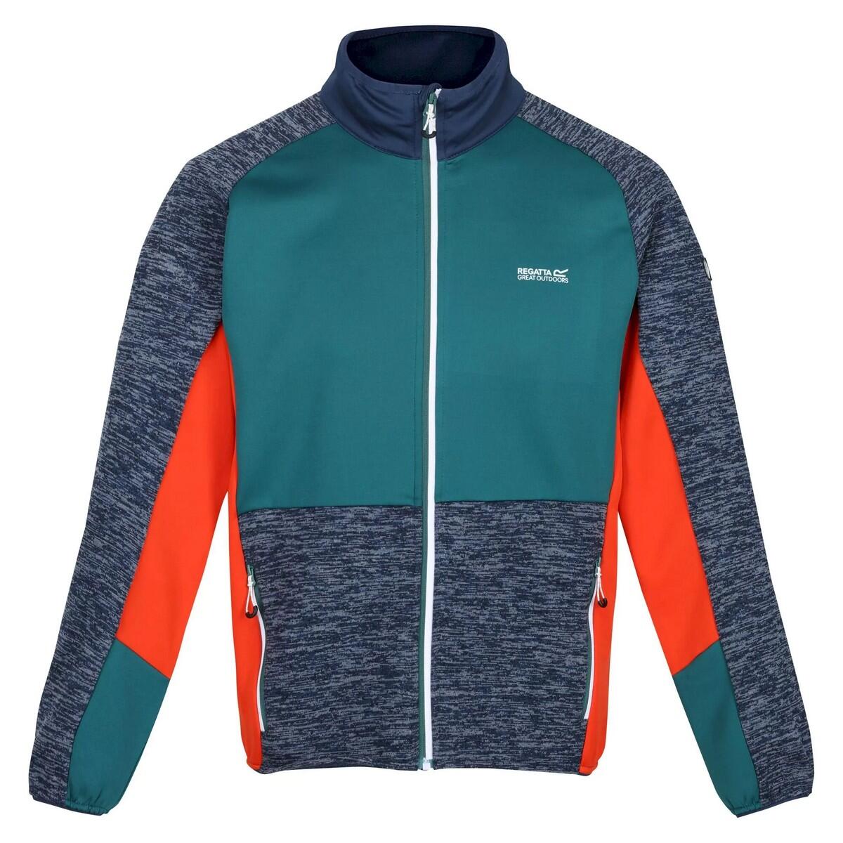 Mens Coladane IV Full Zip Fleece Jacket (Admiral Blue/Pacific Green) 1/5